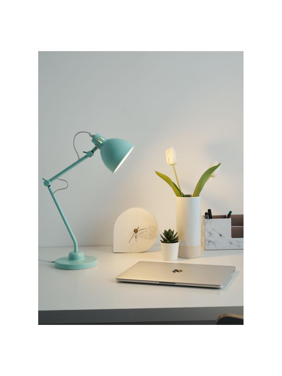 Schreibtischlampe True Buddy in Pastellgrün, Lampenschirm: Metall, beschichtet, Lampenfuß: Metall, beschichtet, Dekor: Metall, Pastellgrün, 14 x 52 cm