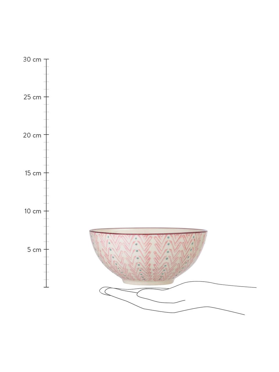 Sada mís Maya, 3 díly, Kamenina, Krémově bílá, růžová, fialová, zelená, Š 17 cm, V 8 cm