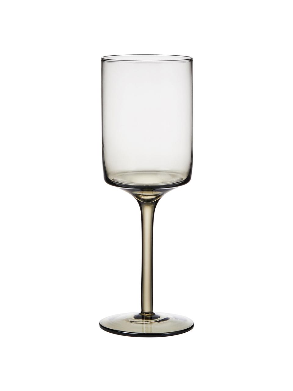 Copas de vino Savor, 4 uds., Vidrio, Gris antracita, Ø 8 x Al 23 cm