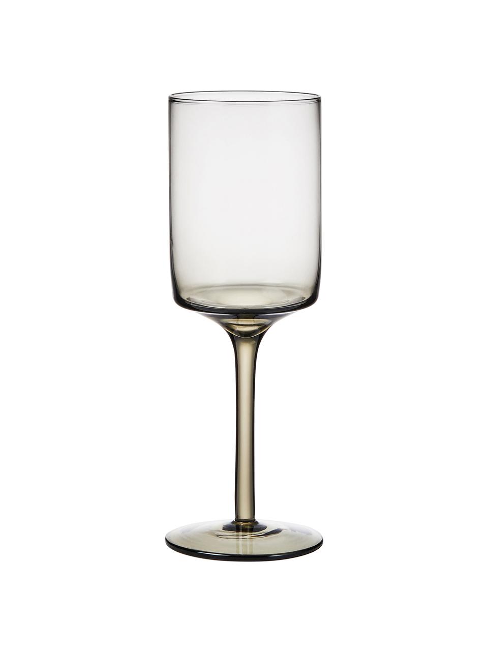 Wijnglazen Savor in Quadratischer Form, 4-delig, Glas, Antraciet, Ø 8 cm