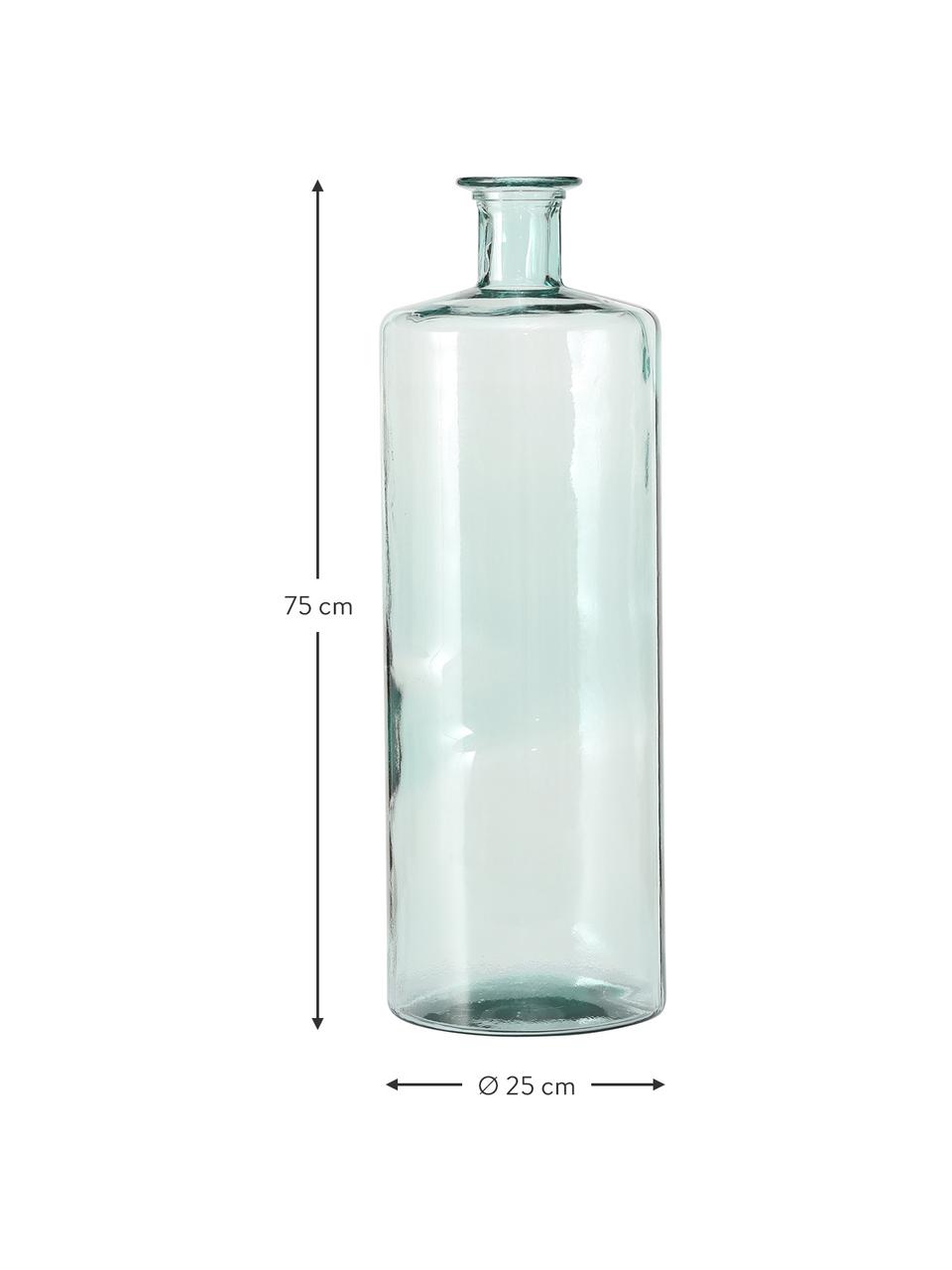 Podlahová váza zo skla Pavlo, Sklo, Zelená, priehľadná, Ø 25 x V 75 cm