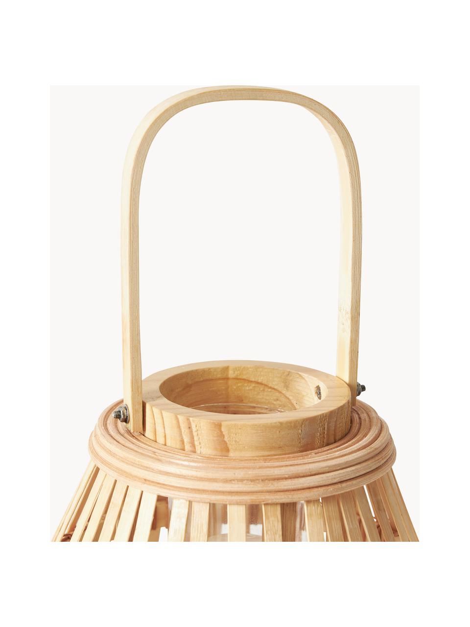 Portavelas Roshni, 28 cm, Madera clara, Ø 24 x Al 28 cm