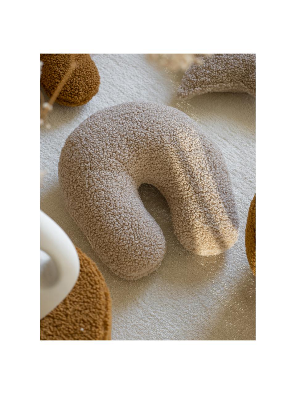 U-kussen Arch uit teddy, Bekleding: teddy (100% polyester), Lichtbeige, B 38 x L 42 cm