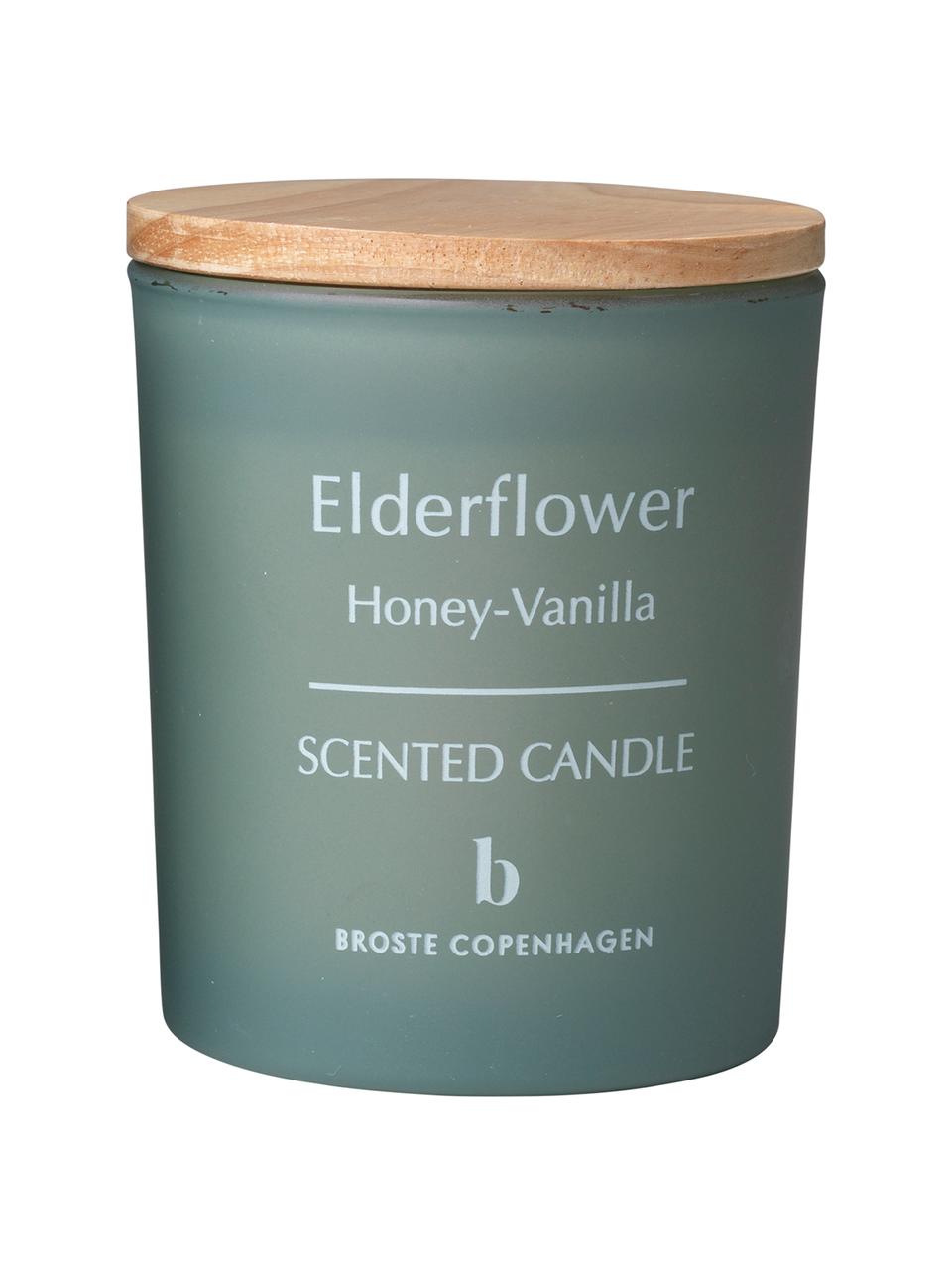 Vonná sviečka Elderflower (med, vanilka), Zelená, svetlohnedá