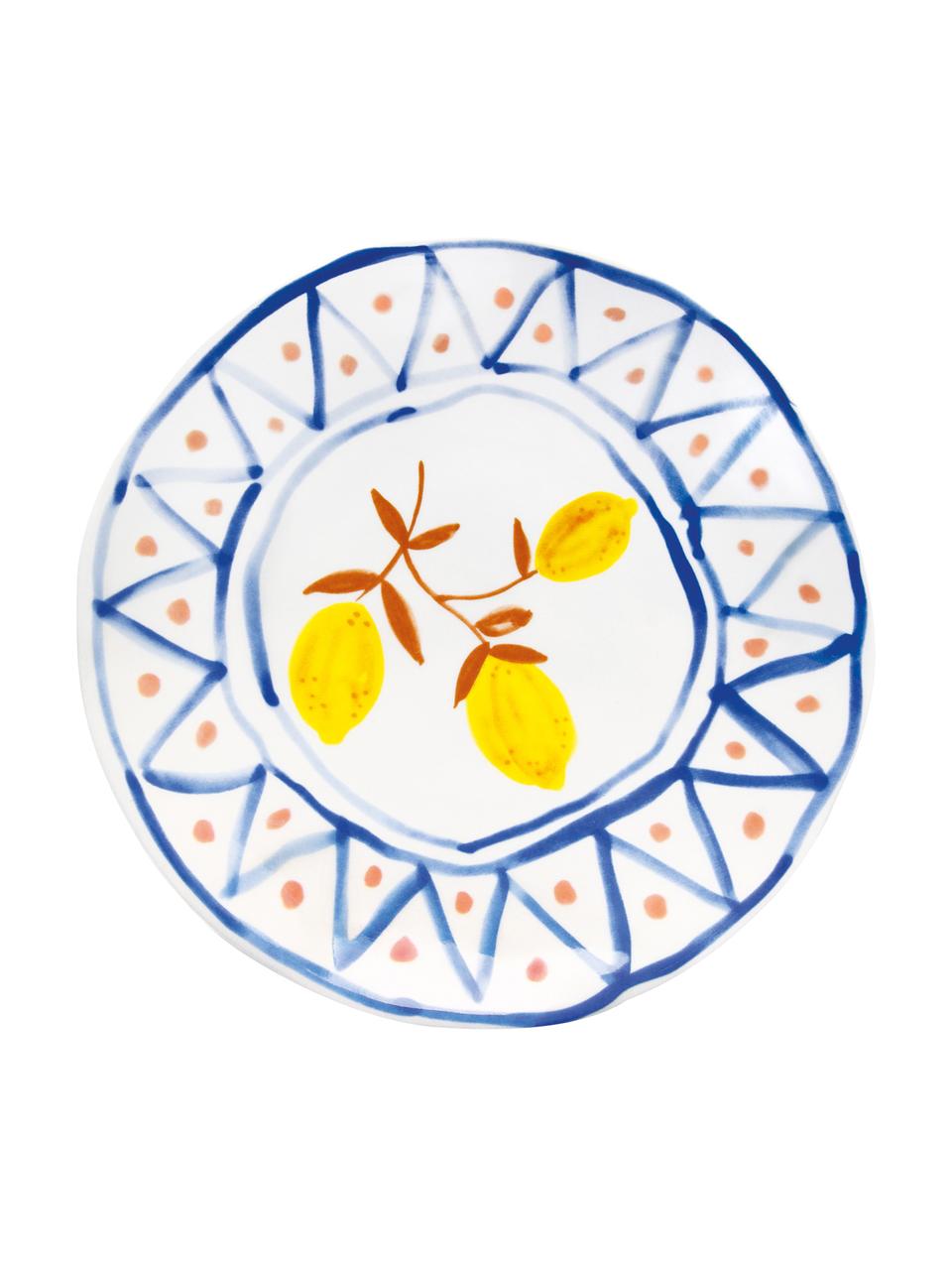 Assiette à pain Lemon Moroccan, 4 élém., Blanc, bleu, orange, jaune