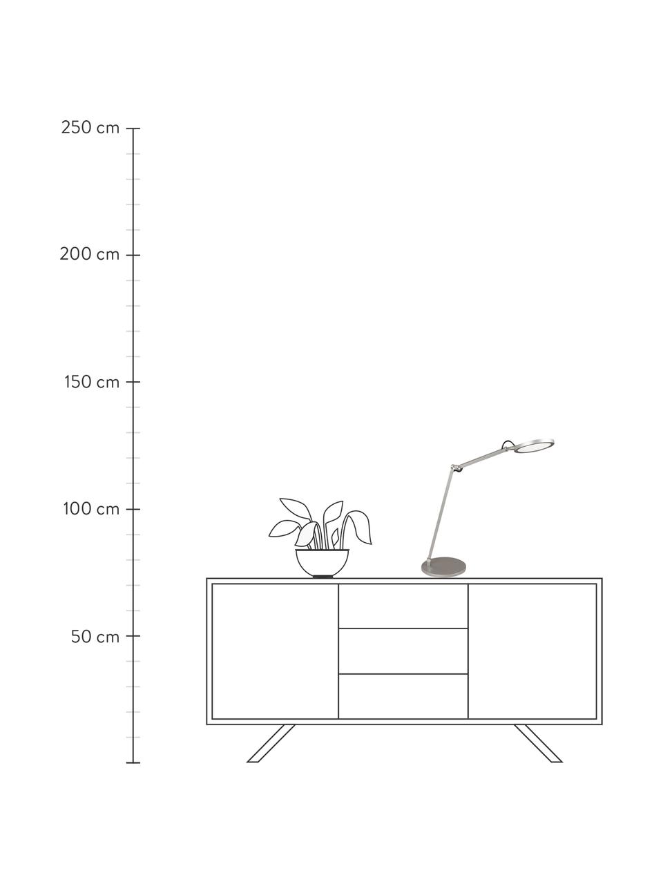 Lampa biurkowa LED z funkcją przyciemniania Regina, Srebrny, S 52 x W 80 cm