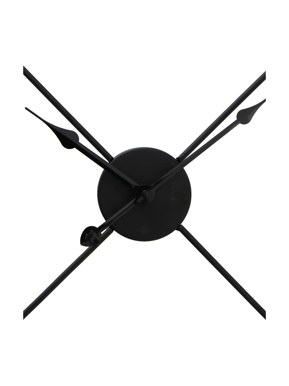 Reloj de pared Oslo, Metal recubierto, Negro, Ø 57 cm