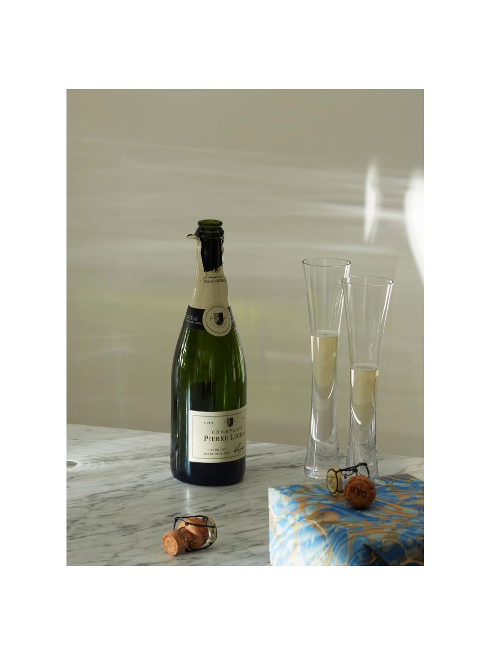 Flûtes à champagne Moya, 2 pièces, Verre, Transparent, Ø 6 x haut. 25 cm, 170 ml