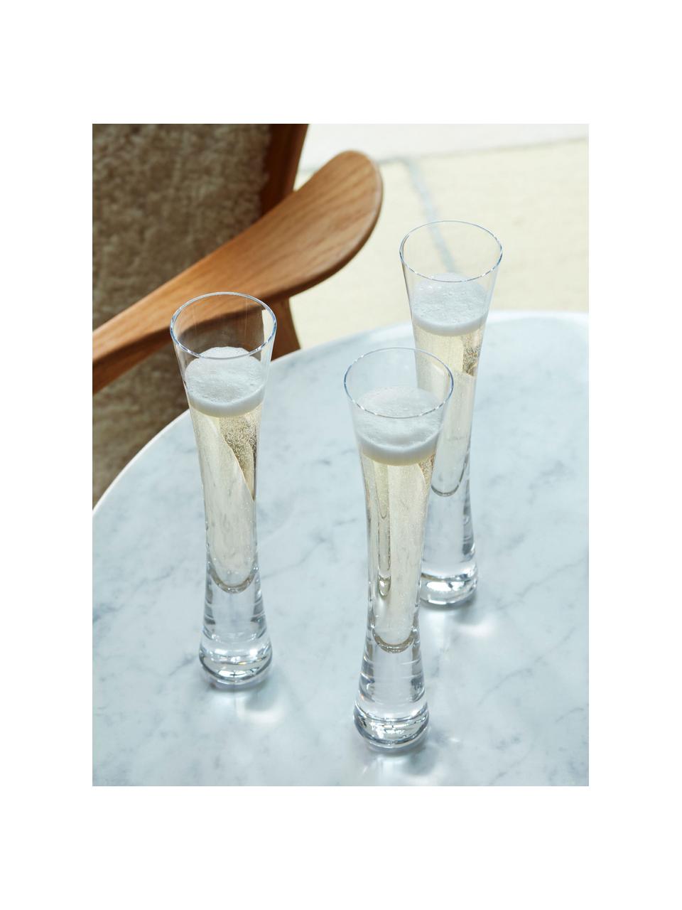 Champagnefluiten Moya, 2 stuks, Glas, Transparant, Ø 6 x H 25 cm, 170 ml