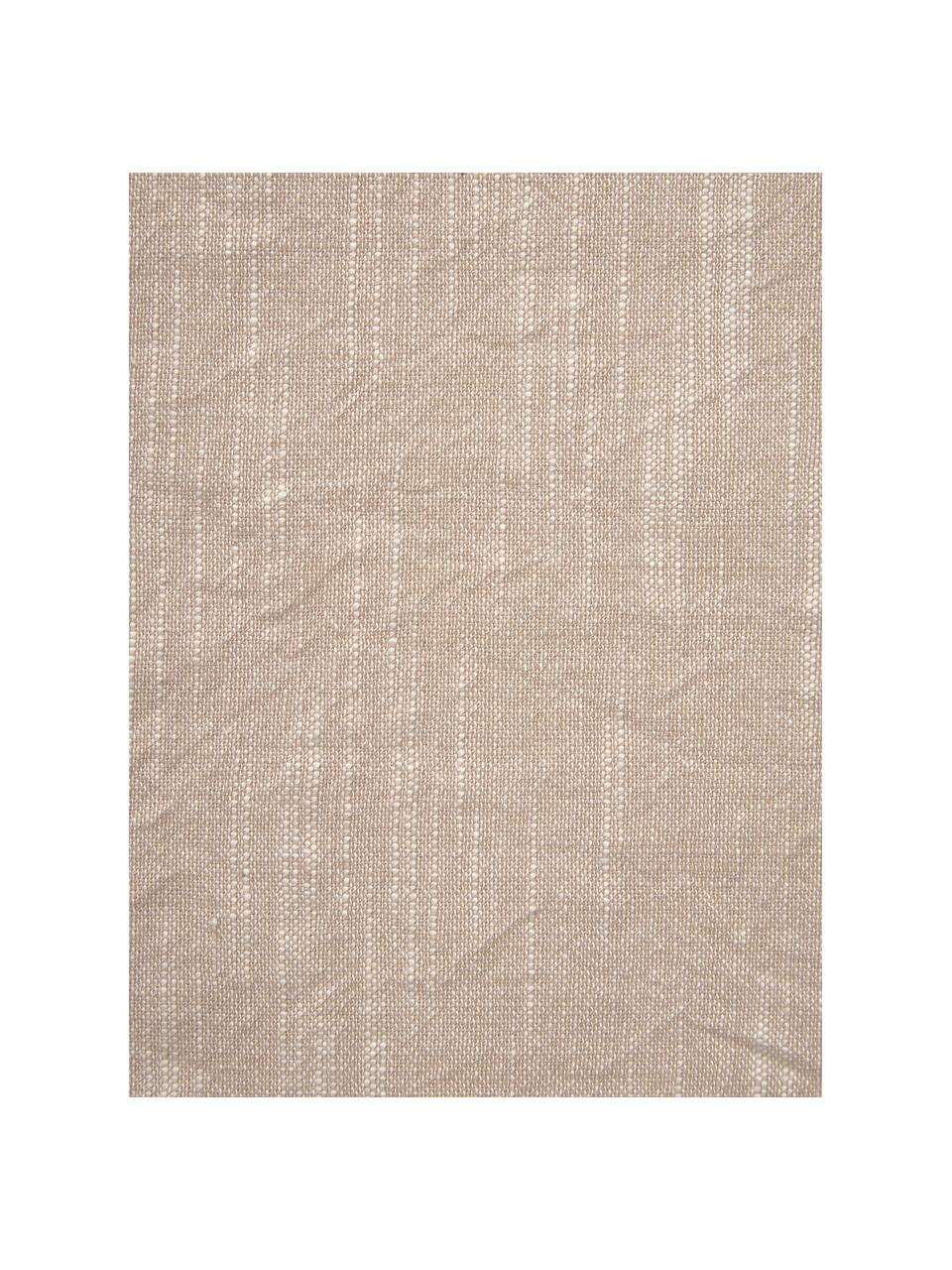 Stoffservietten Ivory mit Fransen, 4 Stück, 100 % Baumwolle, Beige, B 40 x L 40 cm