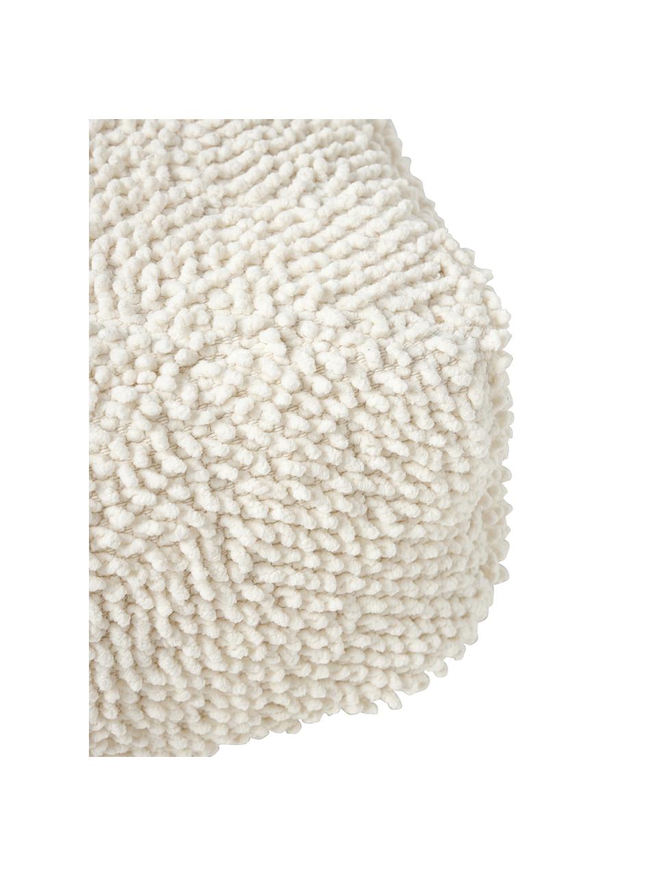Cojín de suelo de algodón Indi, Funda: 100% algodón, Algodón blanco, An 70 x Al 20 cm