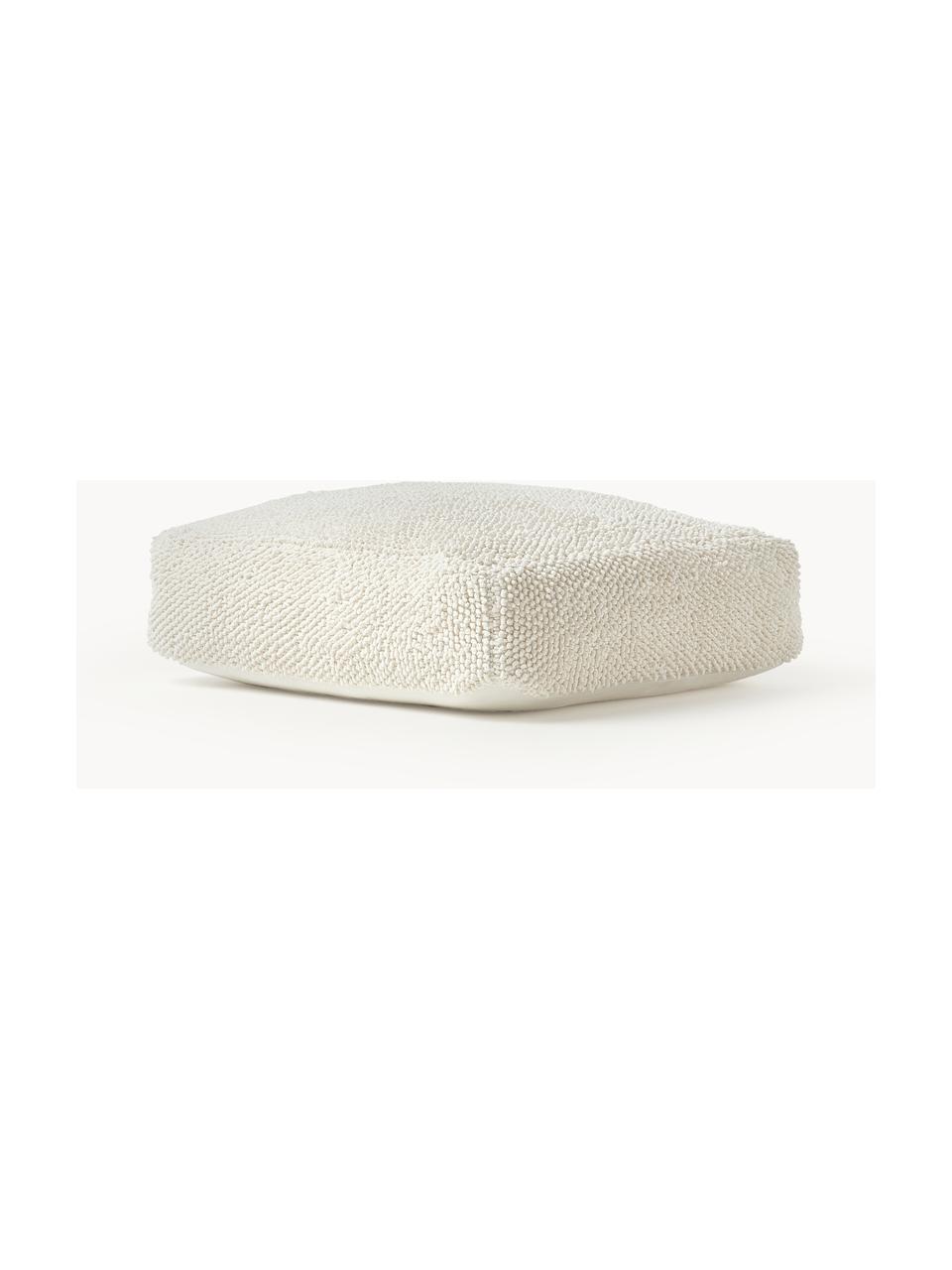 Pouf a sacco in tessuto teddy bianco - Wigiwama