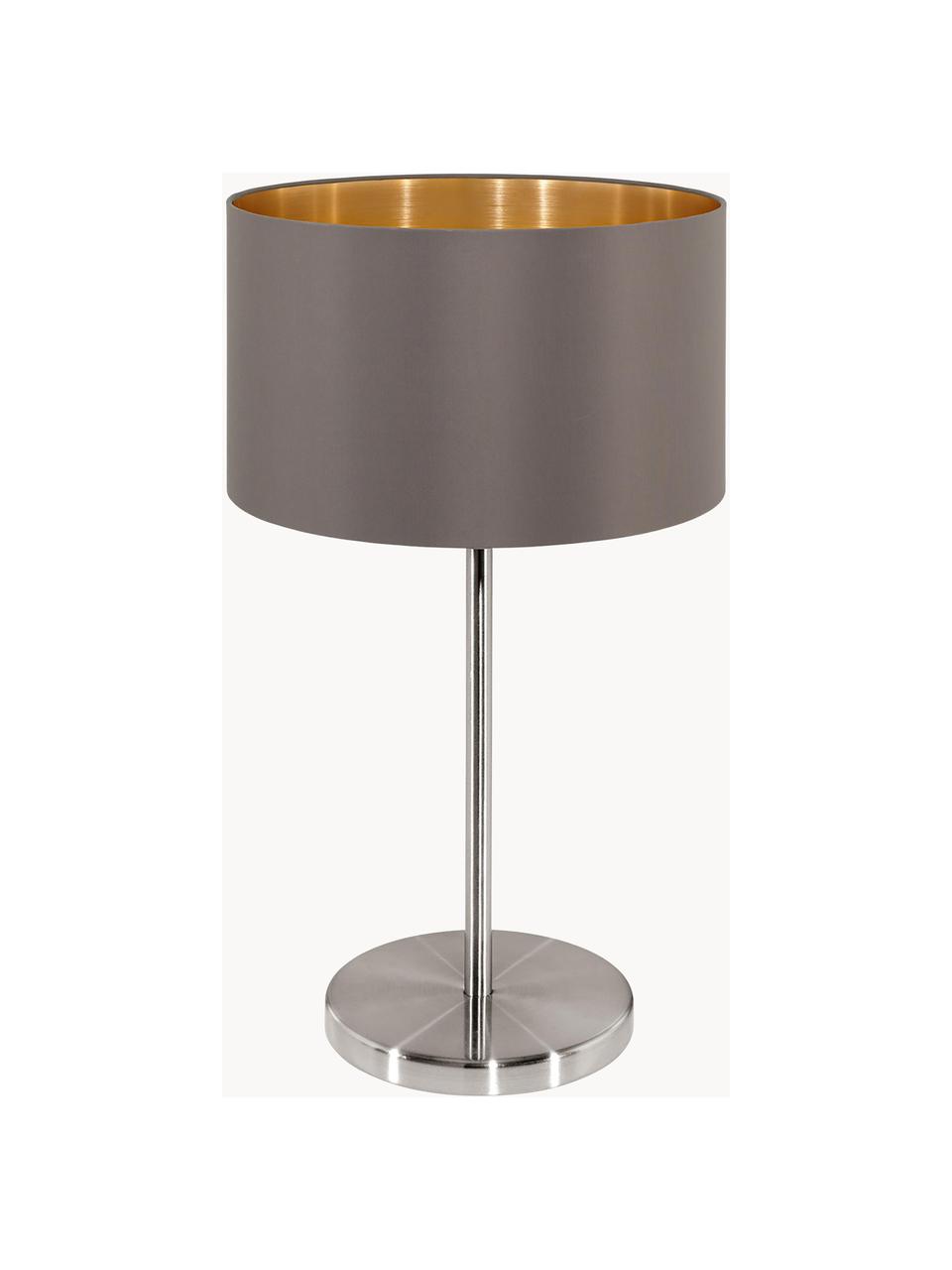 Lampe à poser Jamie, Taupe, doré, Ø 23 x haut. 42 cm