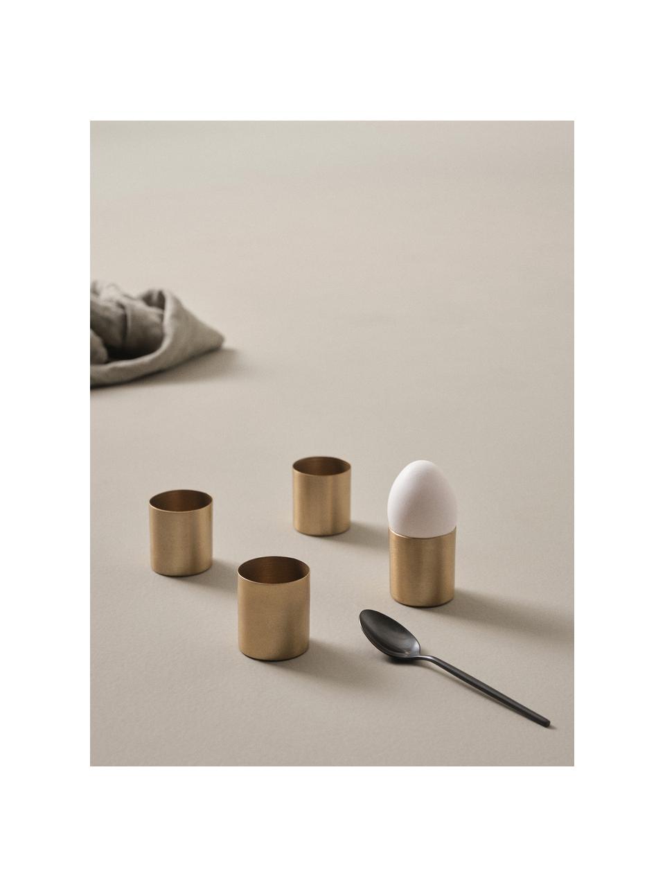 Eierdopje Flores, 4 stuks, Gecoat metaal, Goudkleurig, Ø 5 x H 4 cm