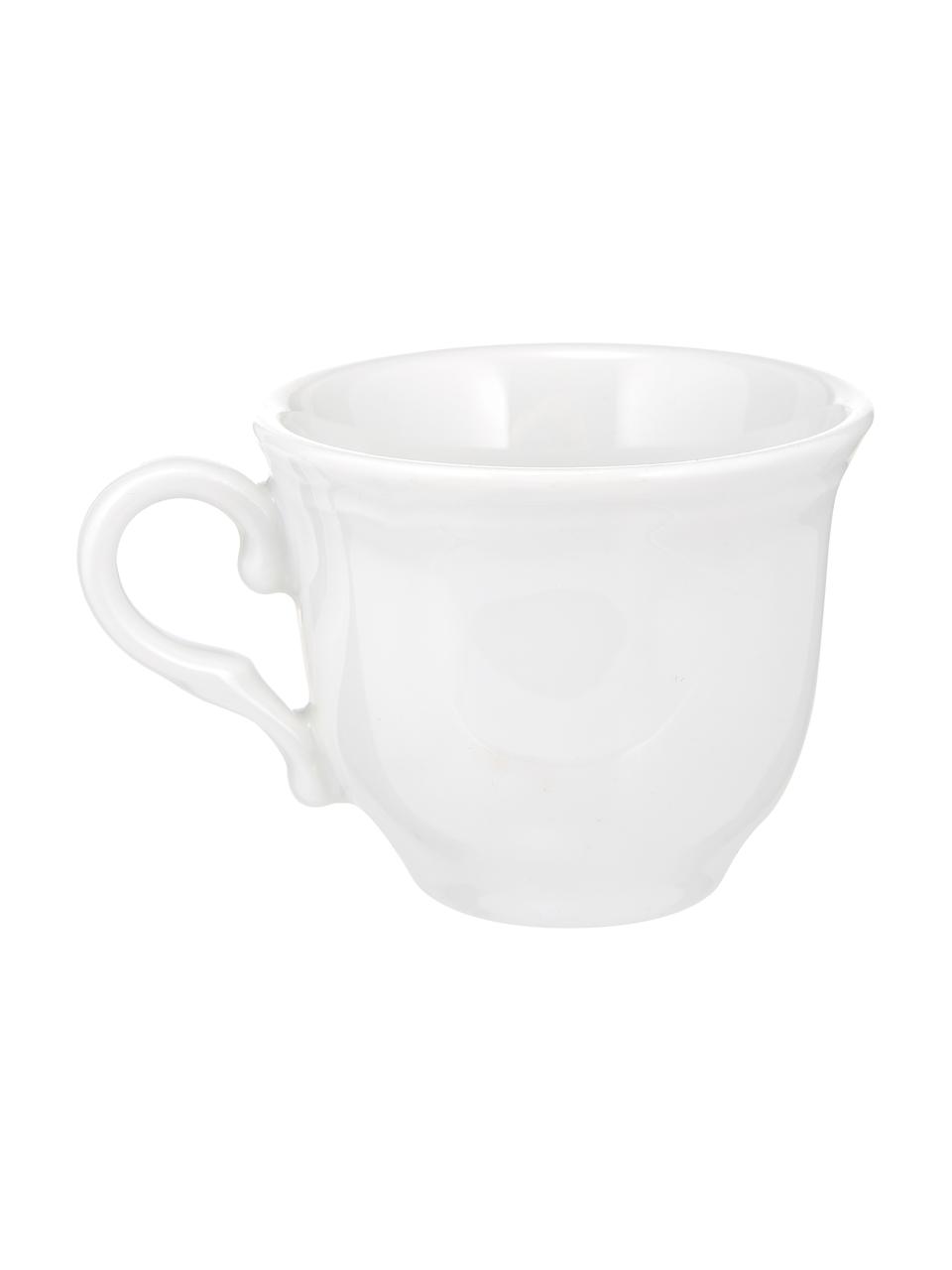 Tasse à thé porcelaine Opera, 6 pièces, Blanc