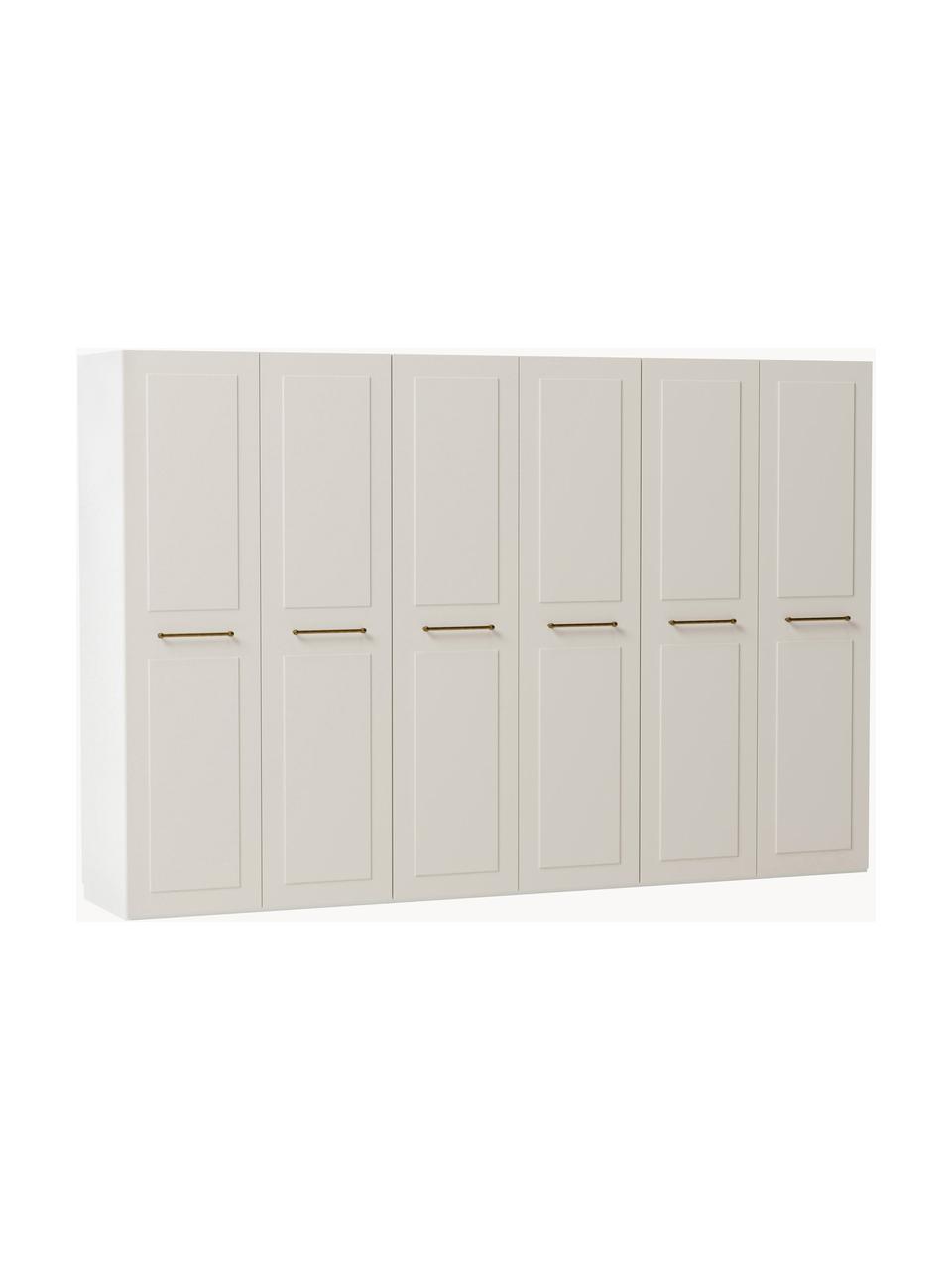 Modulaire draaideurkast Charlotte, 300 cm breed, diverse varianten, Frame: spaanplaat, FSC-gecertifi, Beige, Premium interieur, B 300 x H 200 cm