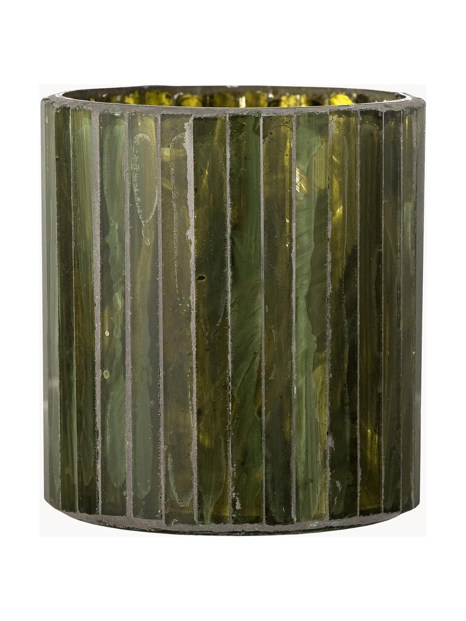 Świecznik na tealighty ze szkła Kamille, Szkło, Odcienie zielonego, Ø 8 x W 9 cm
