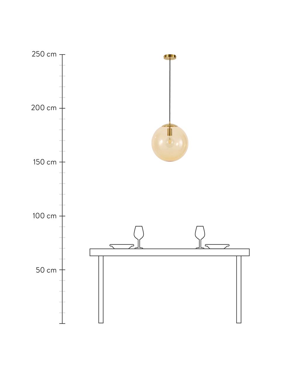 Lampa wisząca ze szkła Bao, Złoty, Ø 35 cm