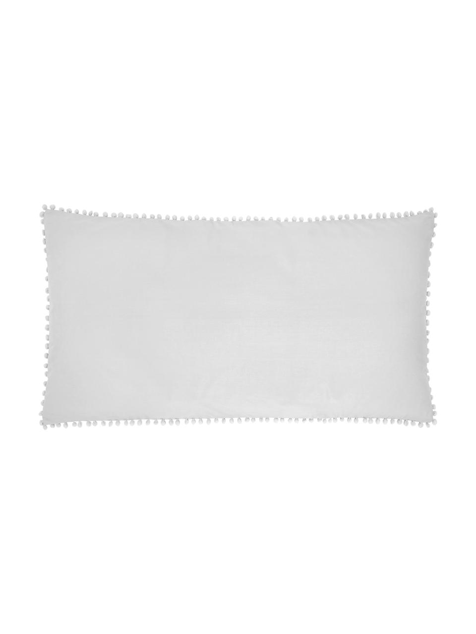 Funda de almohada de algodón percal Bommy, Gris claro, An 50 x L 85 cm