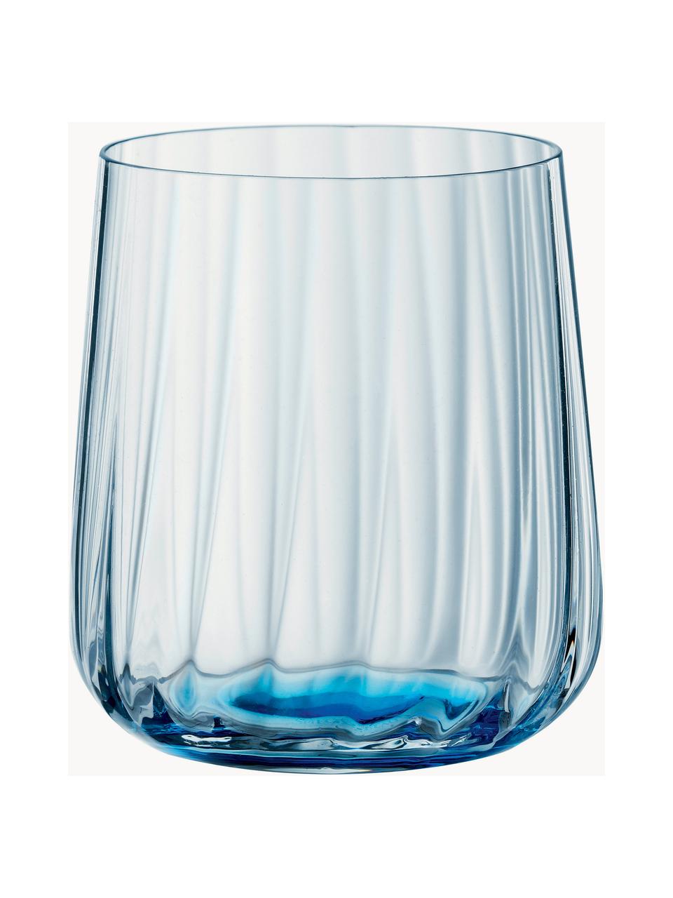 Kristall-Gläser Lifestyle, 2 Stück, Kristallglas, Blau, Ø 8 x H 9 cm, 340 ml