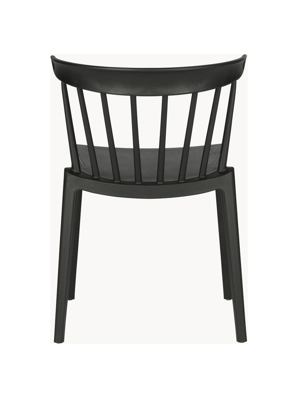 Krzesło ogrodowe Bliss, Polipropylen, Czarny, S 52 x G 53 cm