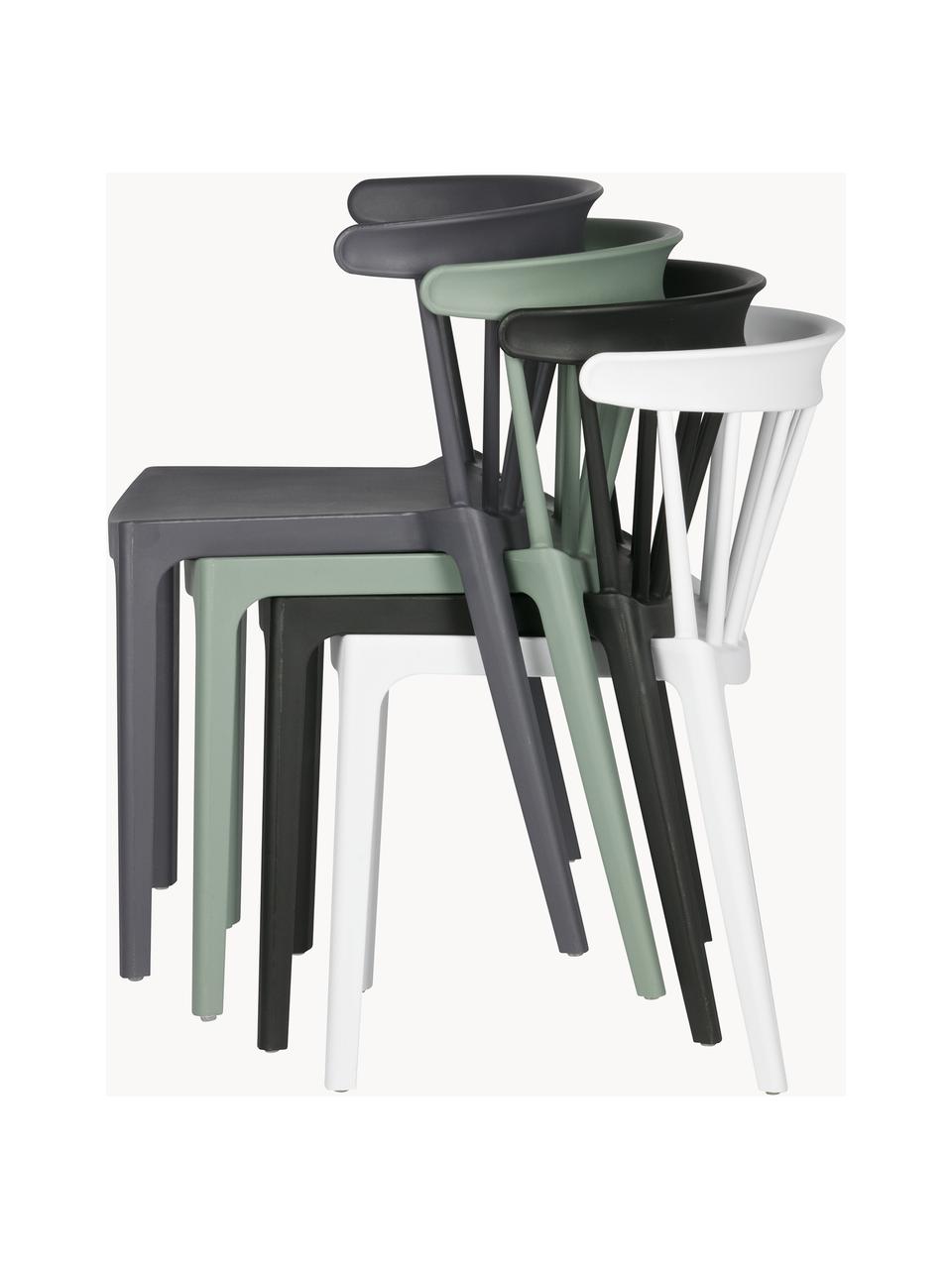 Krzesło ogrodowe Bliss, Polipropylen, Czarny, S 52 x G 53 cm
