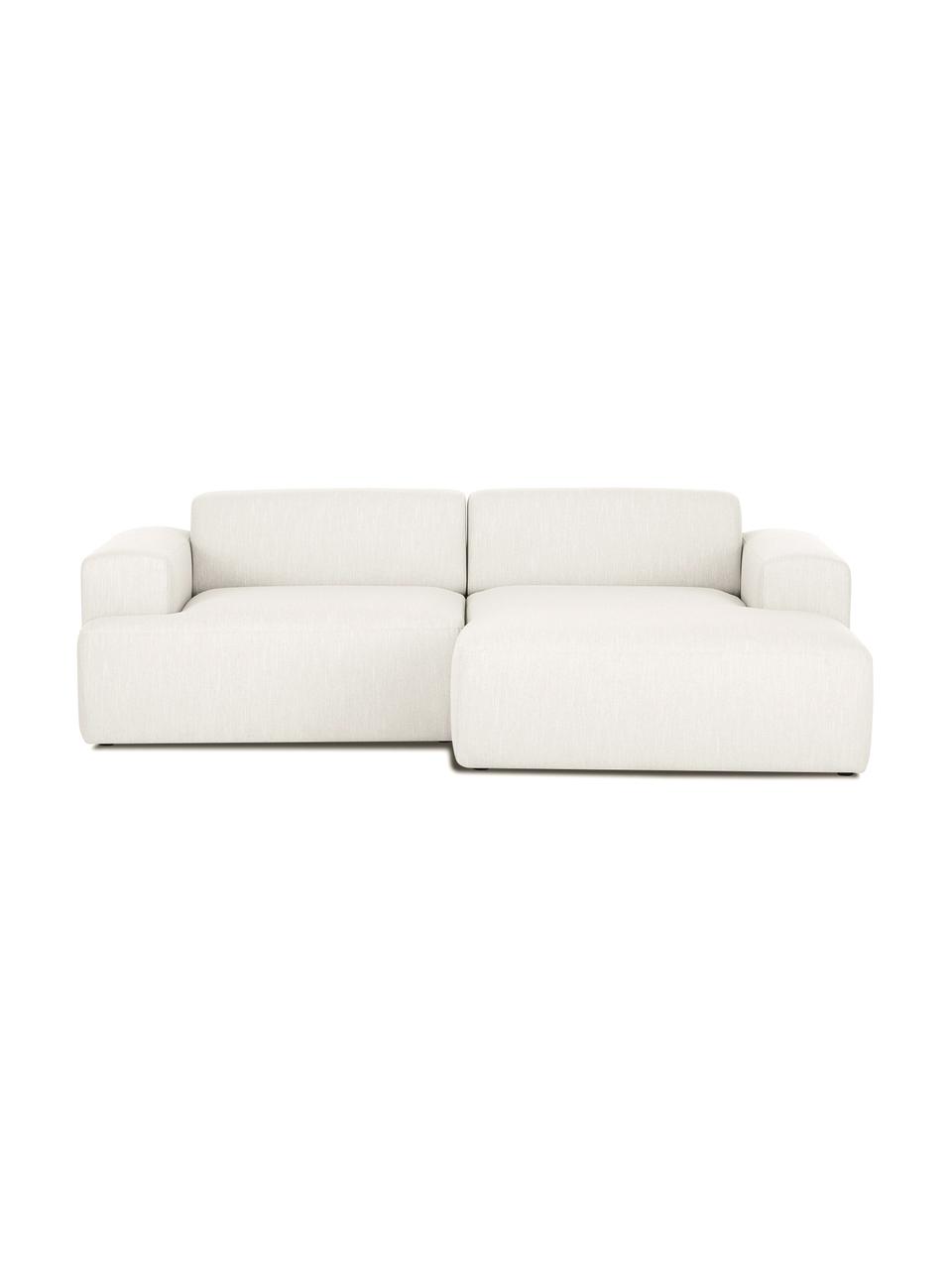 Ecksofa Melva (3-Sitzer) in Beige, Bezug: Polyester Der hochwertige, Gestell: Massives Kiefernholz, Spa, Webstoff Beige, B 240 x T 144 cm