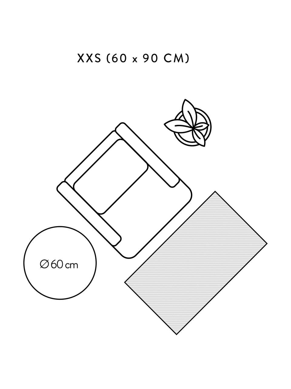 Tappeto boho in cotone con motivo a rilievo bianco/nero Boa, 100% cotone, Nero, bianco, Larg. 150 x Lung. 200 cm (taglia S)