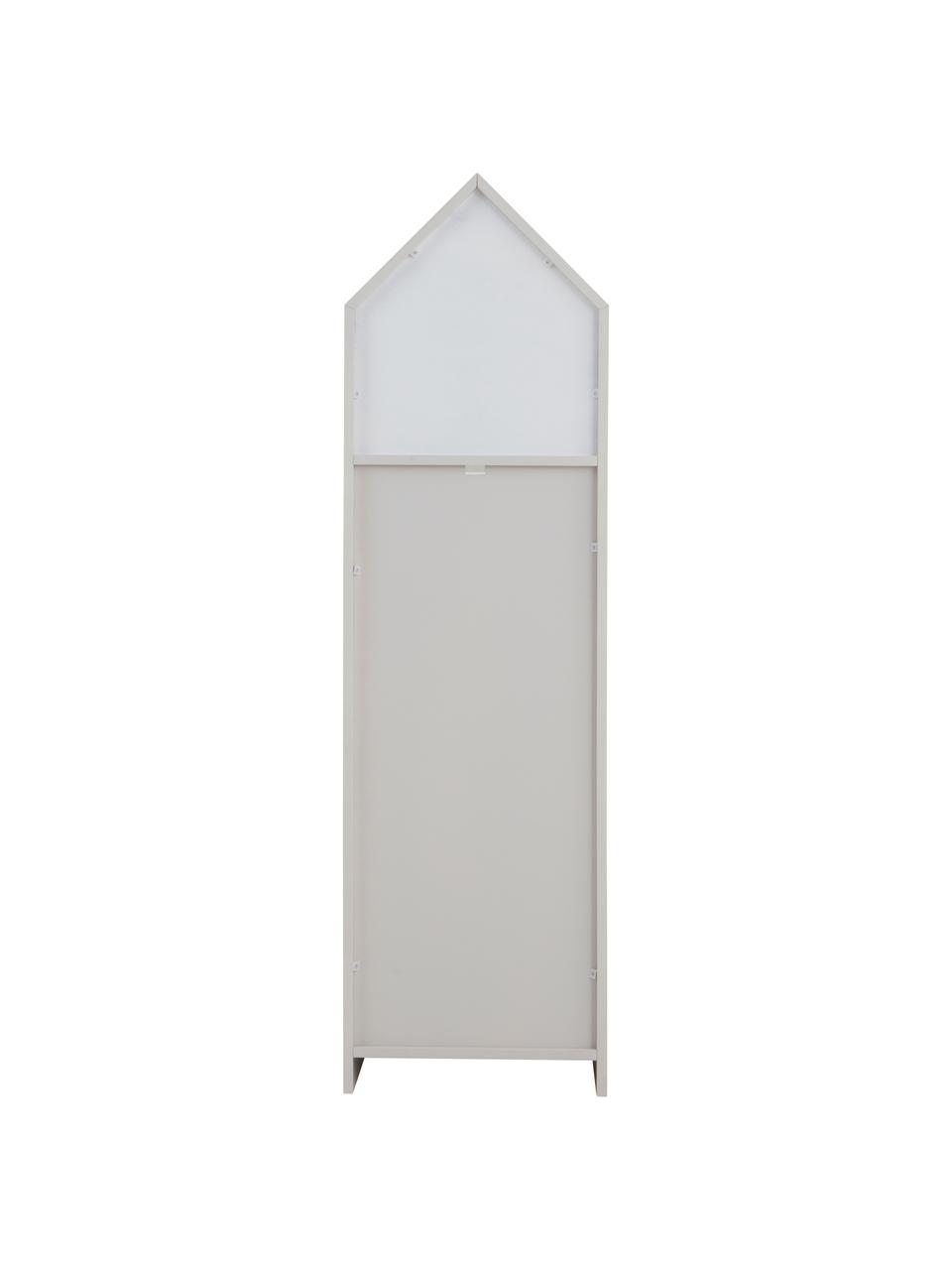 Étagère enfant Gaia, Bois de frêne, laqué, Bois de frêne, gris clair laqué, larg. 40 x haut. 140 cm
