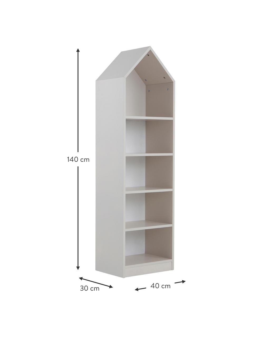 Kinderplank Gaia van essenhout, Gelakt eikenhout, Essenhout, lichtgrijs gelakt, B 40 x H 140 cm