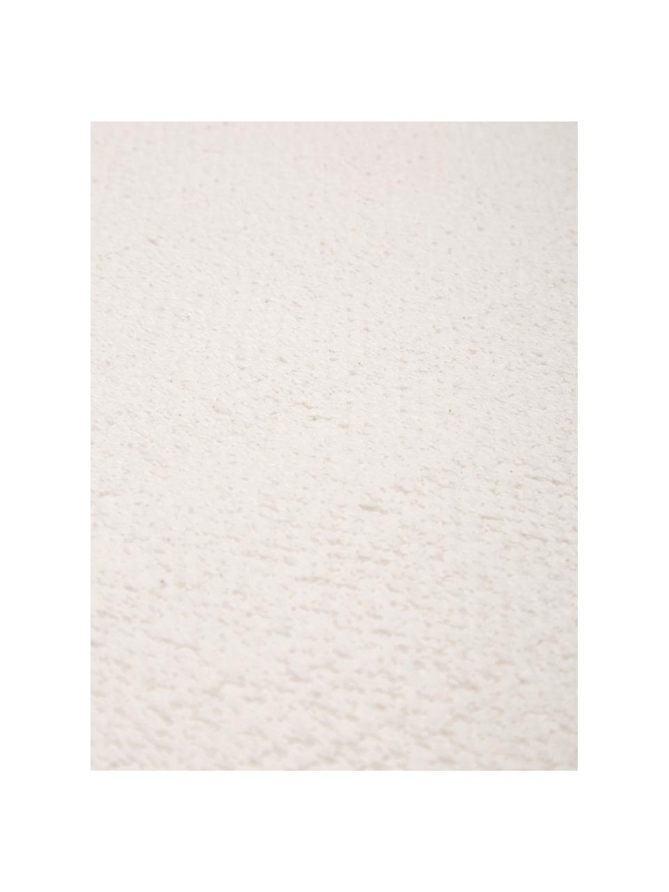 Tapis fin de couloir, blanc crème, tissé main Agneta, 100 % coton, Blanc crème, larg. 70 x long. 250 cm