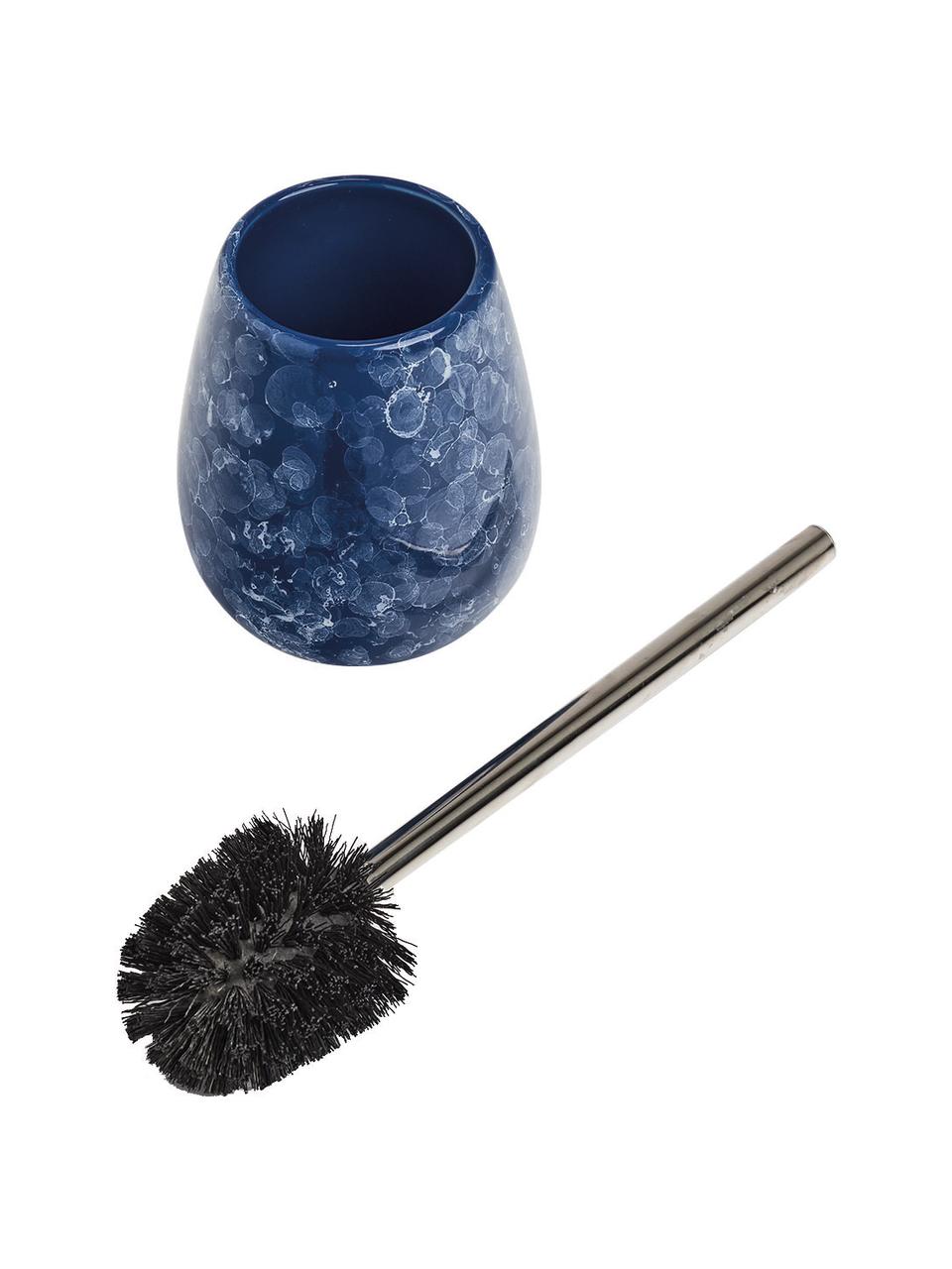 Scopino con contenitore in ceramica Blue Marble, Contenitore: ceramica, Blu, Ø 13 x Alt. 41 cm