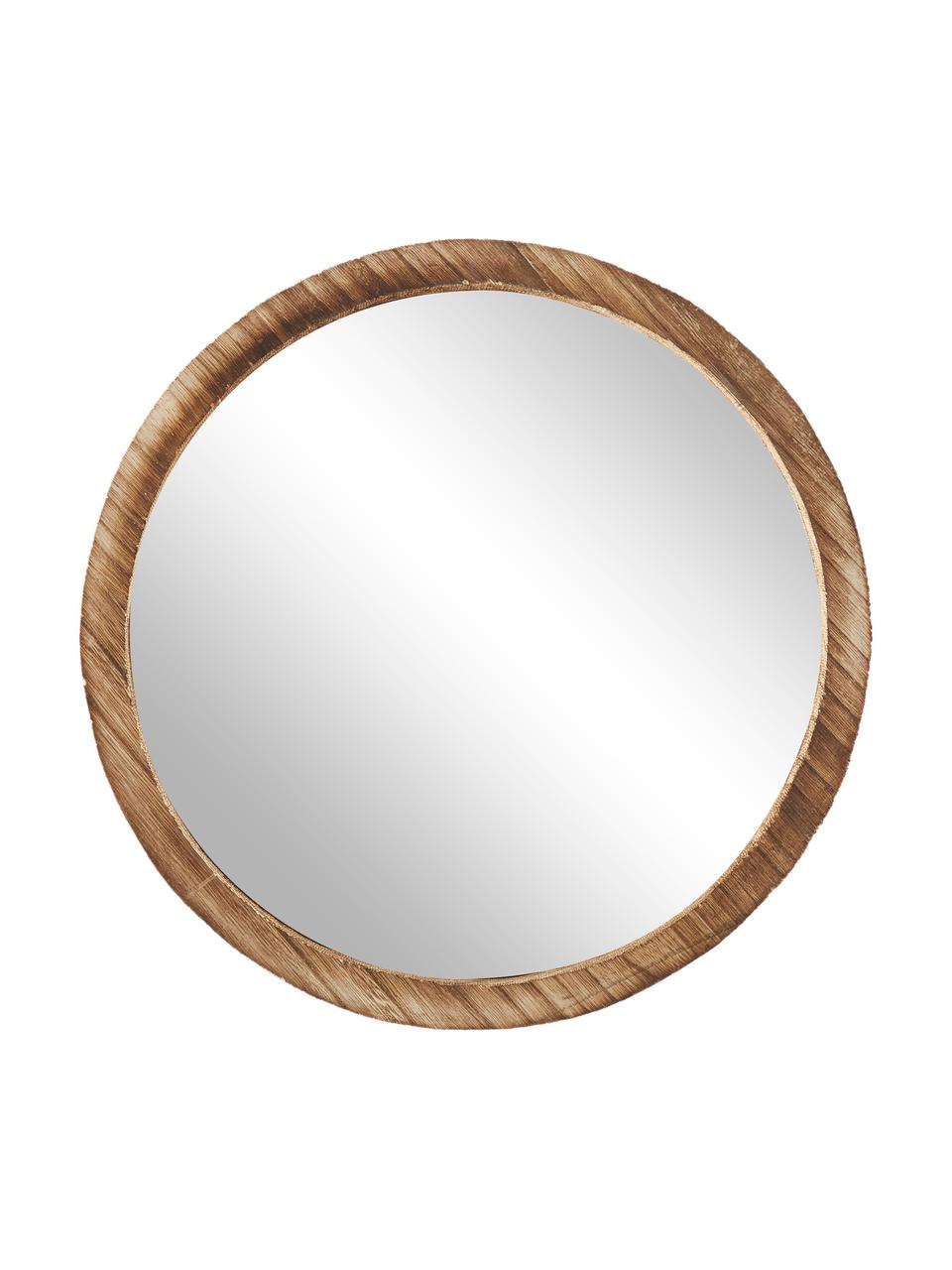 Set 3 specchi rotondi da parete con cornice in legno di paulownia Jones, Cornice: legno di Paulownia, Superficie dello specchio: lastra di vetro, Legno, Set in varie misure