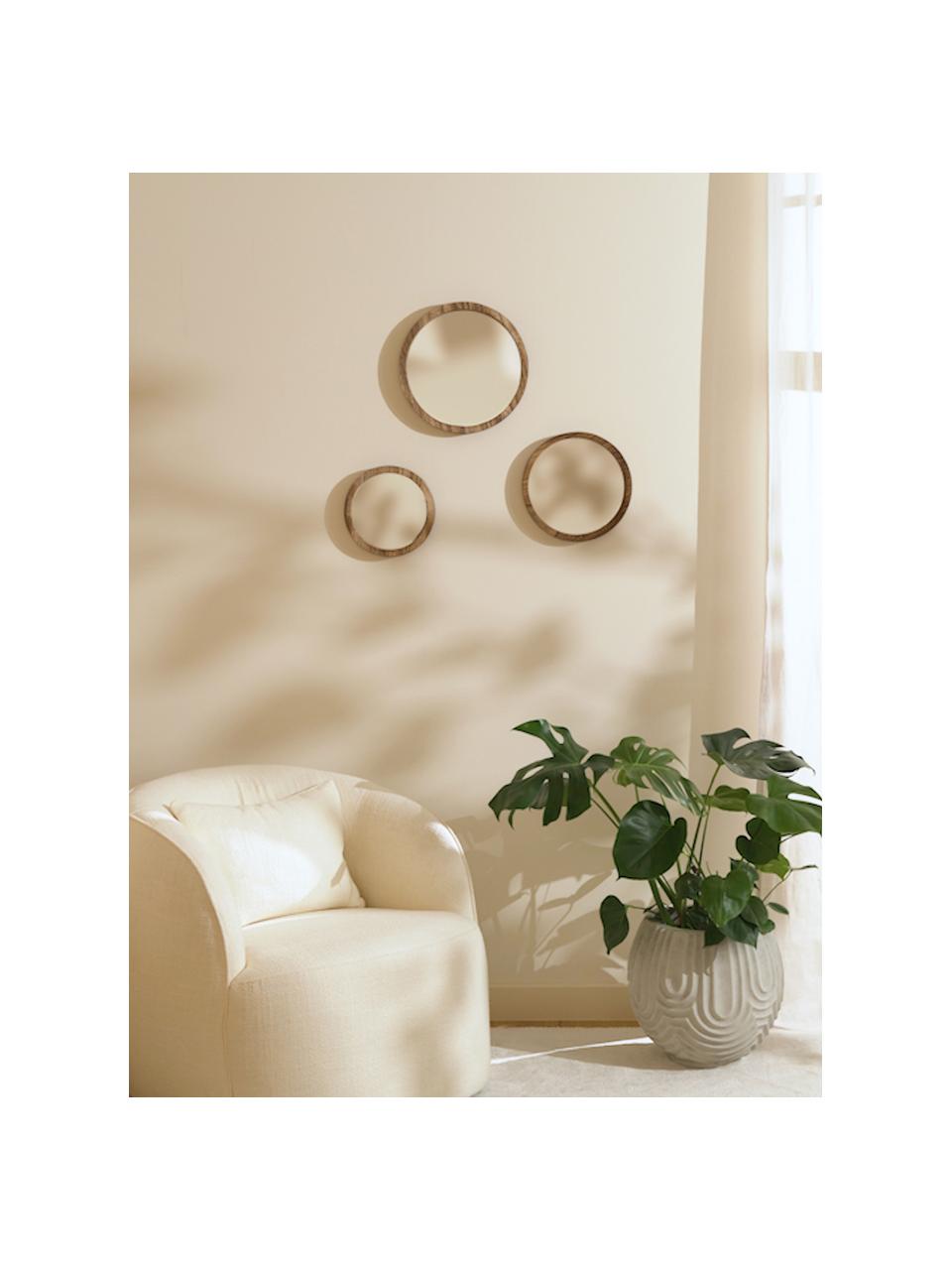 Relaxdays Set da 3 Specchi Decorativi, per la Parete, Rotondi, Cornice in  Plastica, Motivi Ornamentali Ø 25 cm, Oro