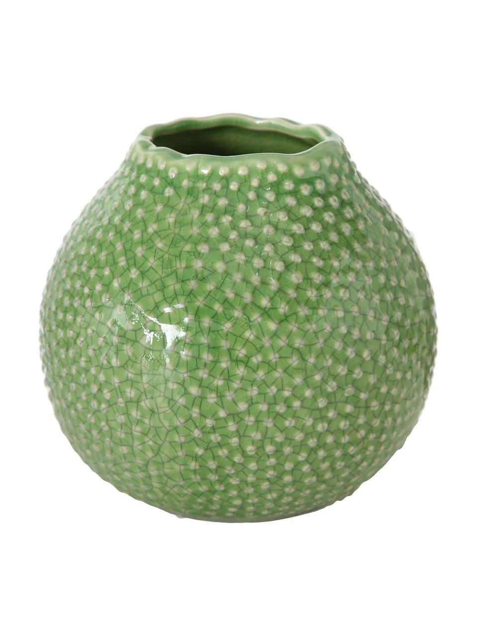Vazenset Tessa, 3-delig, Keramiek, Groen, wit, Ø 13 x H 13 cm