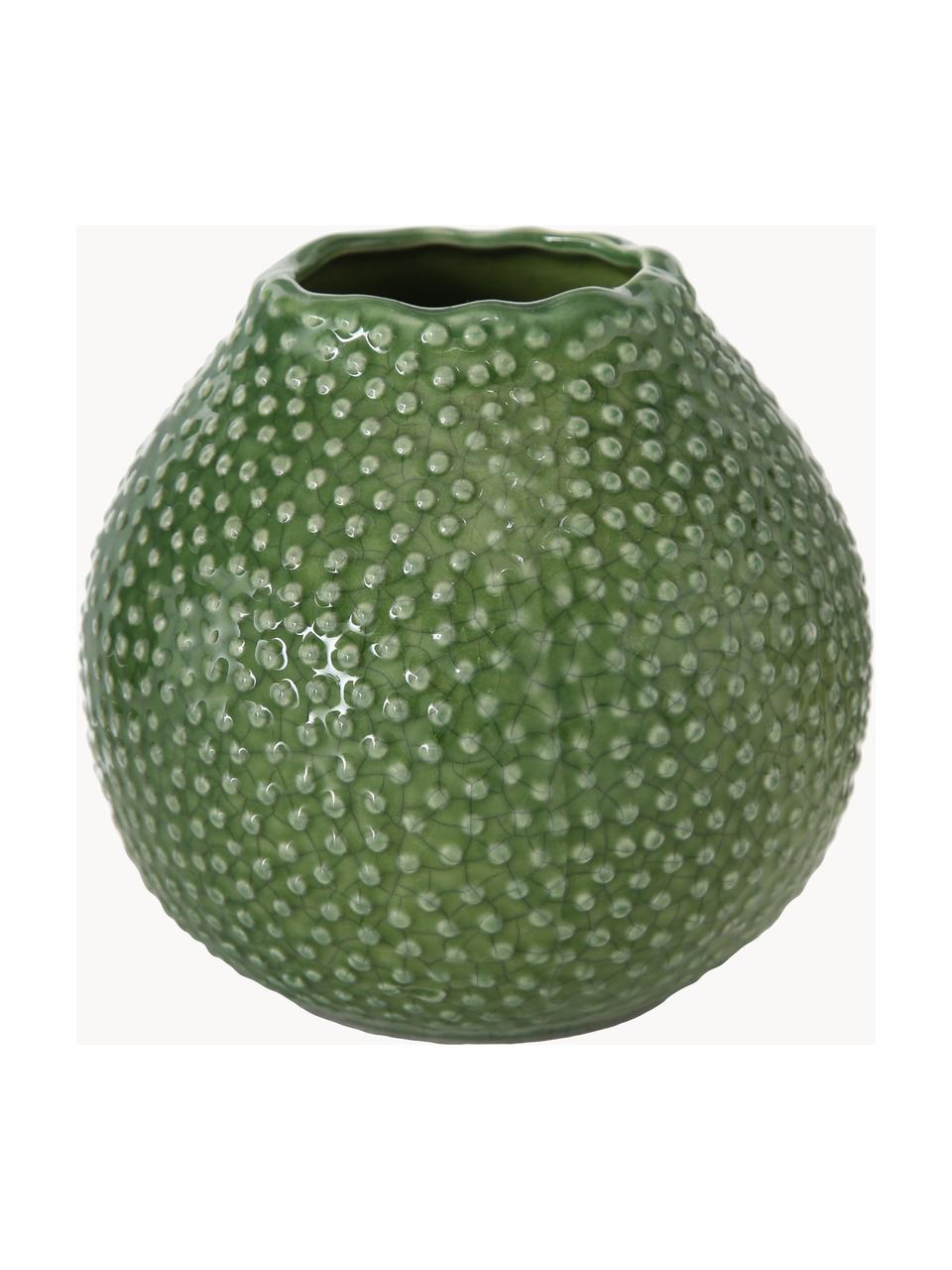 Sada váz Tessa, 3 díly, Kamenina, Odstíny zelené, bílá, Ø 13 cm, V 13 cm