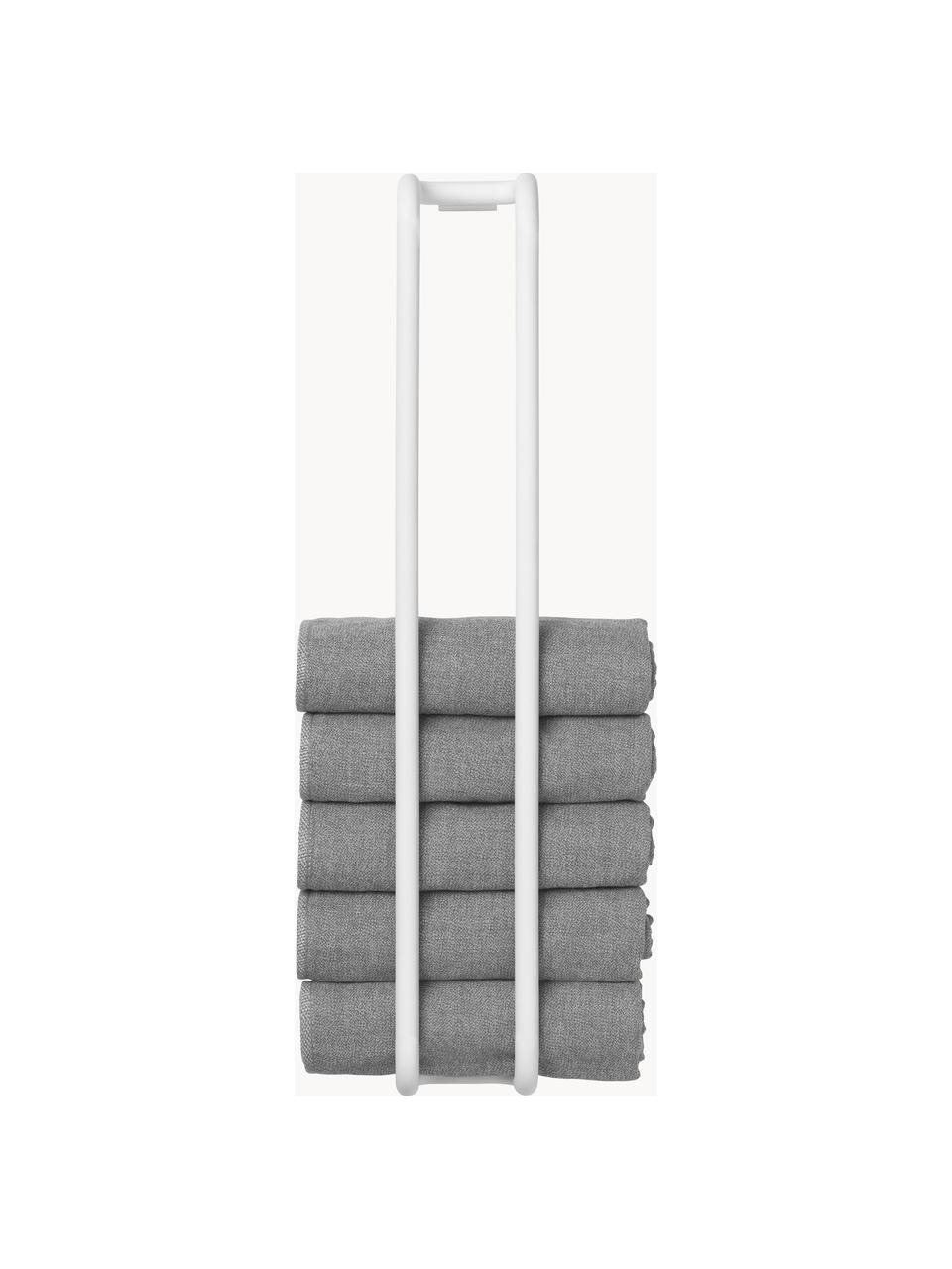 Uchwyt na ręczniki z metalu Modo, Metal powlekany, Biały, S 7 x W 42 cm