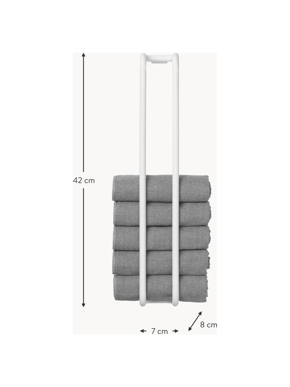 Wand-Handtuchhalter Modo, Metall, beschichtet, Weiß, B 7 x H 42 cm