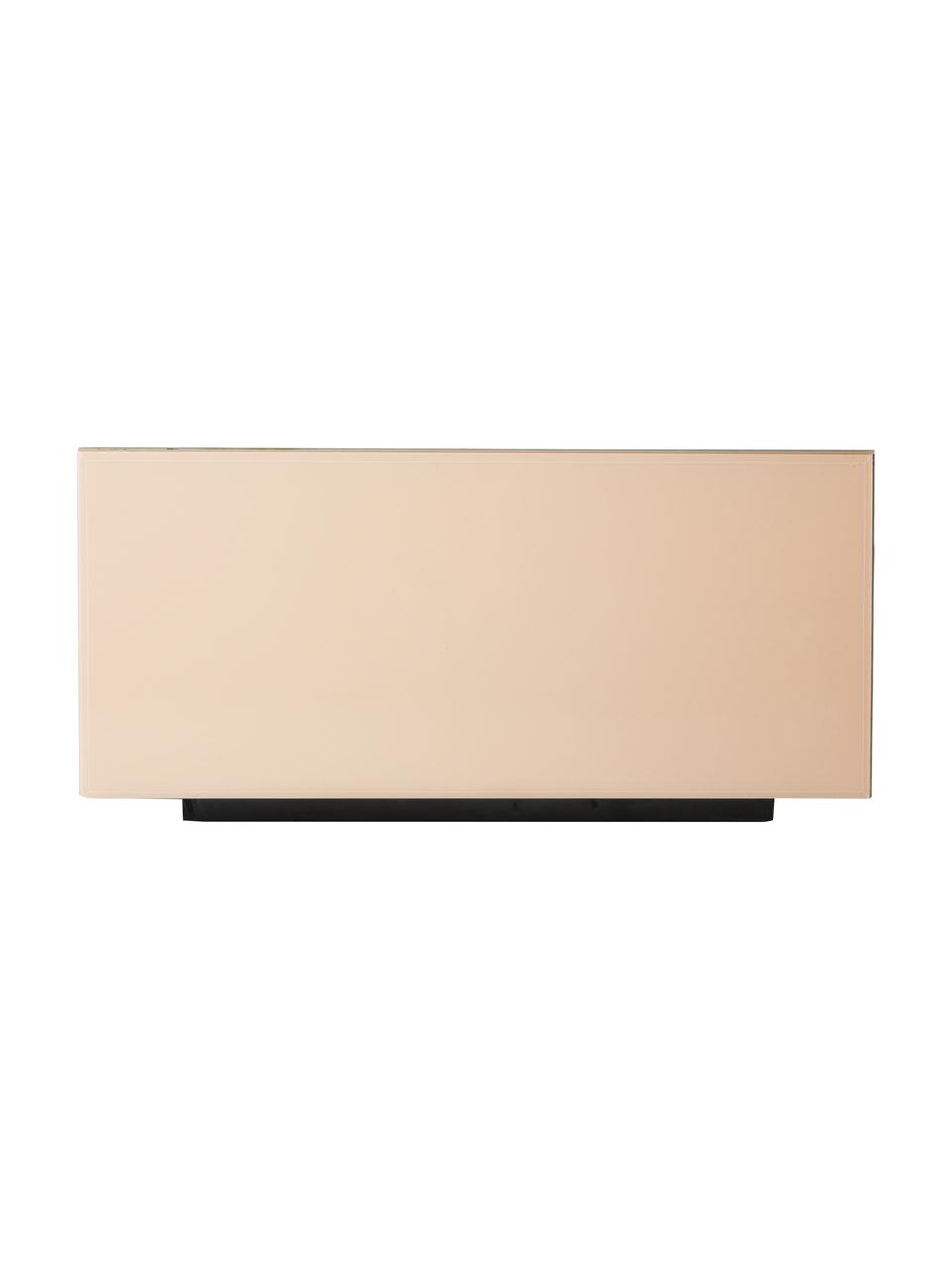 Konferenčný stolík Mirror, Zrkadlové sklo, MDF-doska strednej hustoty, Béžová, Š 60 x H 60 cm