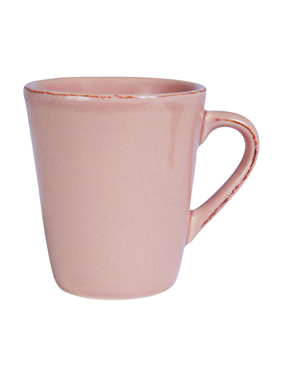 Tasse à café rustique Constance, 2 pièces, Grès cérame, Rose, larg. 9 x long. 11 cm