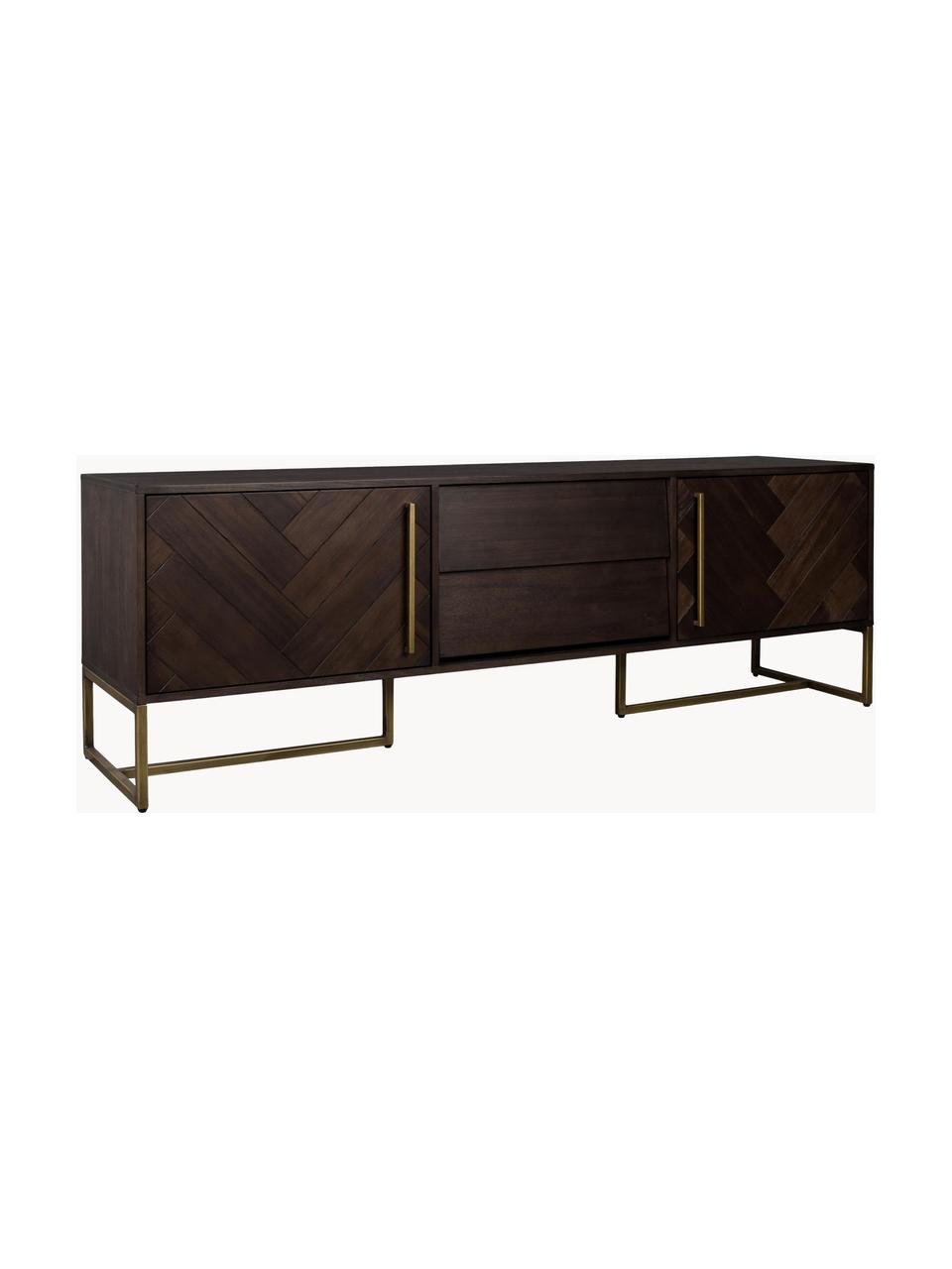 Buffet à motif chevrons plaqué acacia Class, Bois, larg. 180 x haut. 60 cm