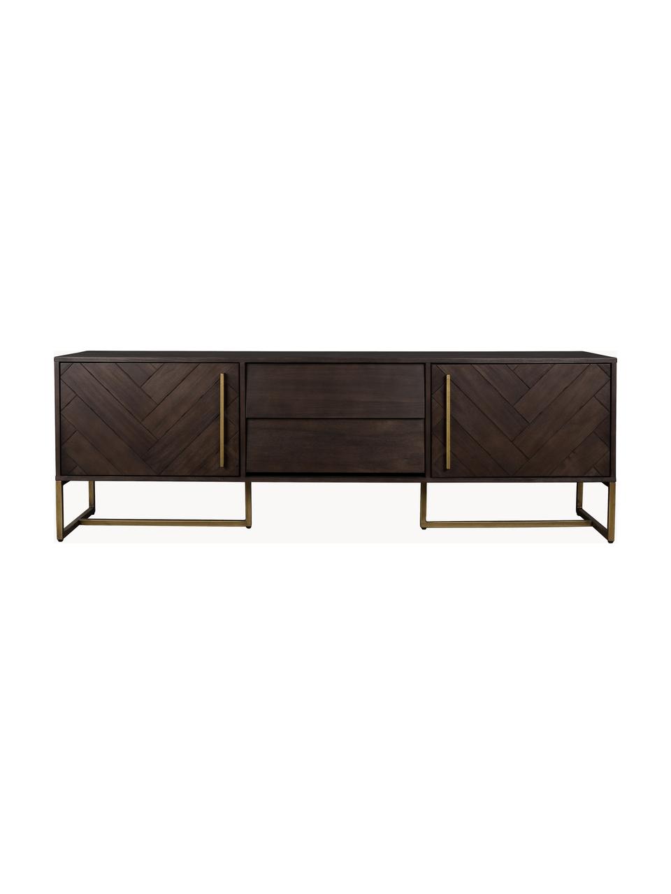 Buffet à motif chevrons plaqué acacia Class, Bois, larg. 180 x haut. 60 cm