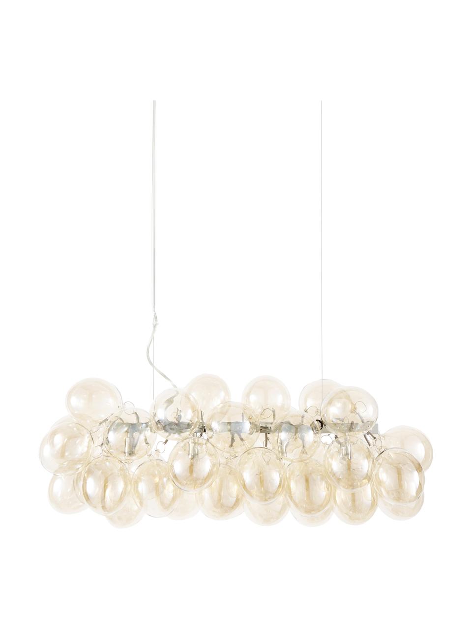 Veľká gulôčková závesná lampa zo skla Gross Bar, Odtiene jantárovej, Š 80 x V 36 cm