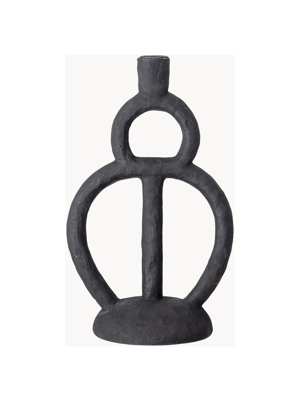 Candelabro de diseño Kika, Poliresina, Negro, An 18 x Al 29 cm