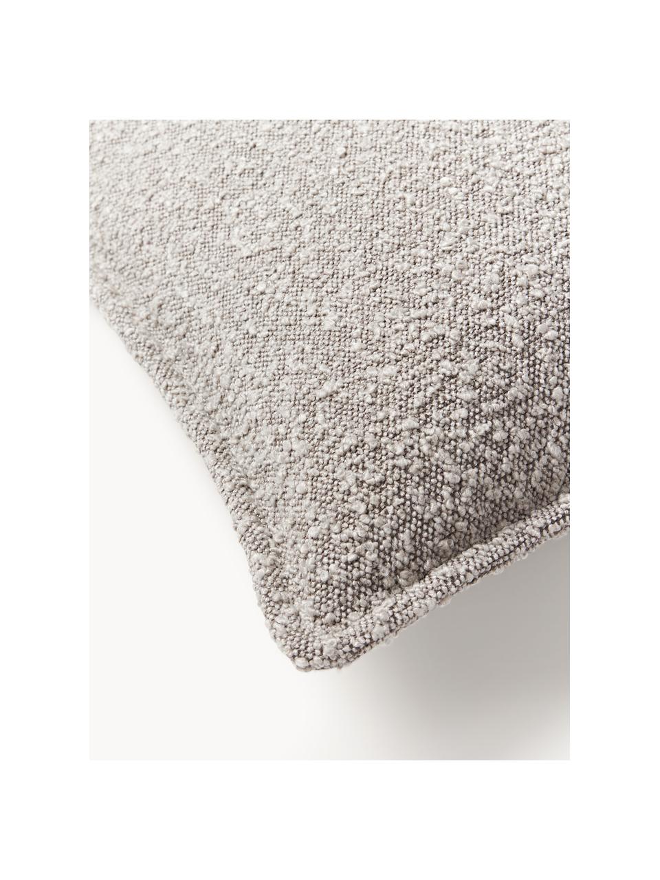 Bouclé-Sofa-Kissen Lennon, Hülle: 80 % Polyester, 20 % Acry, Bouclé Taupe, B 70 x L 70 cm