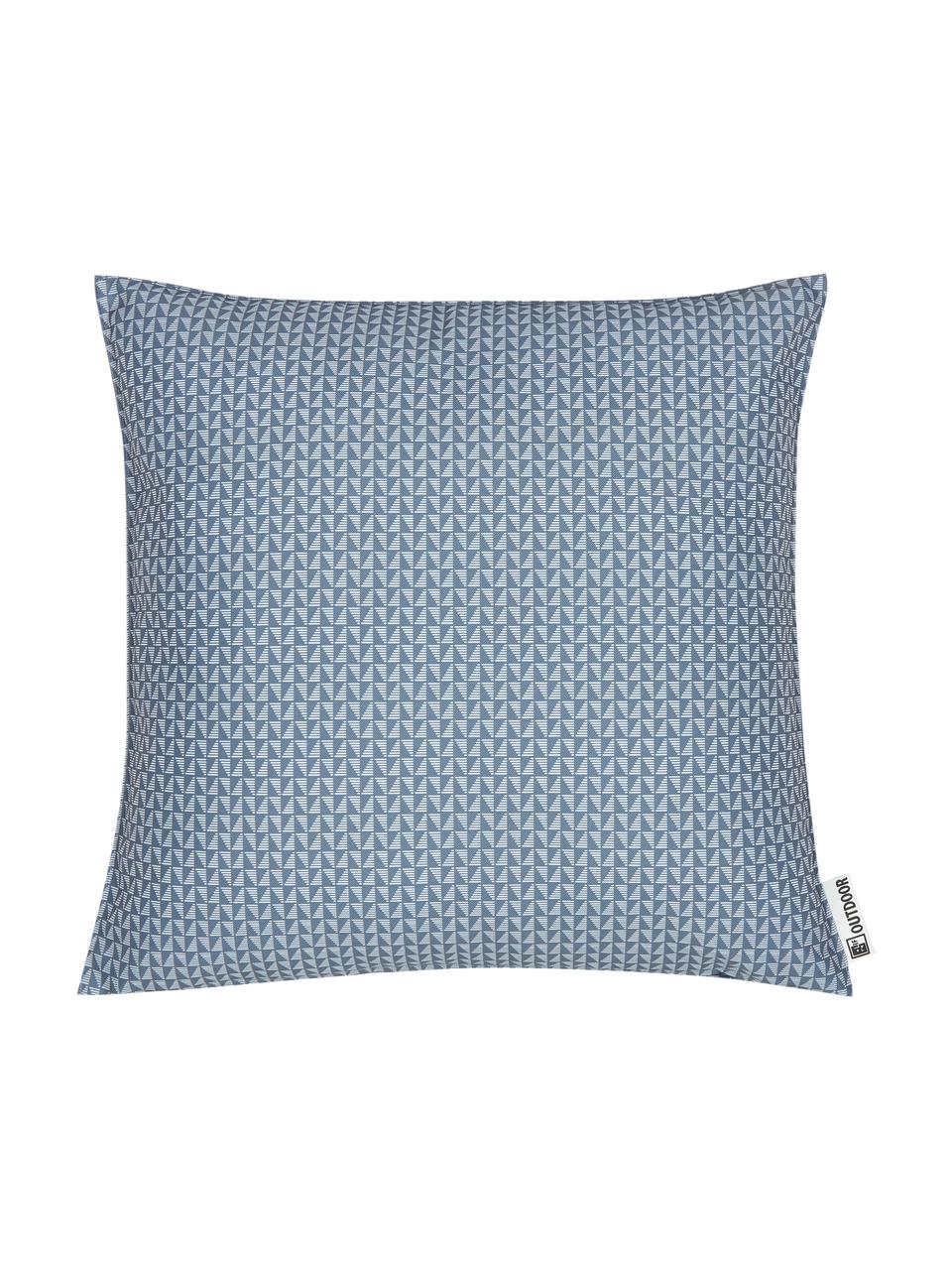 Vzorovaný venkovní polštář Rhombus, 100 % polyester, Tmavě šedá, světle šedá, Š 47 cm, D 47 cm