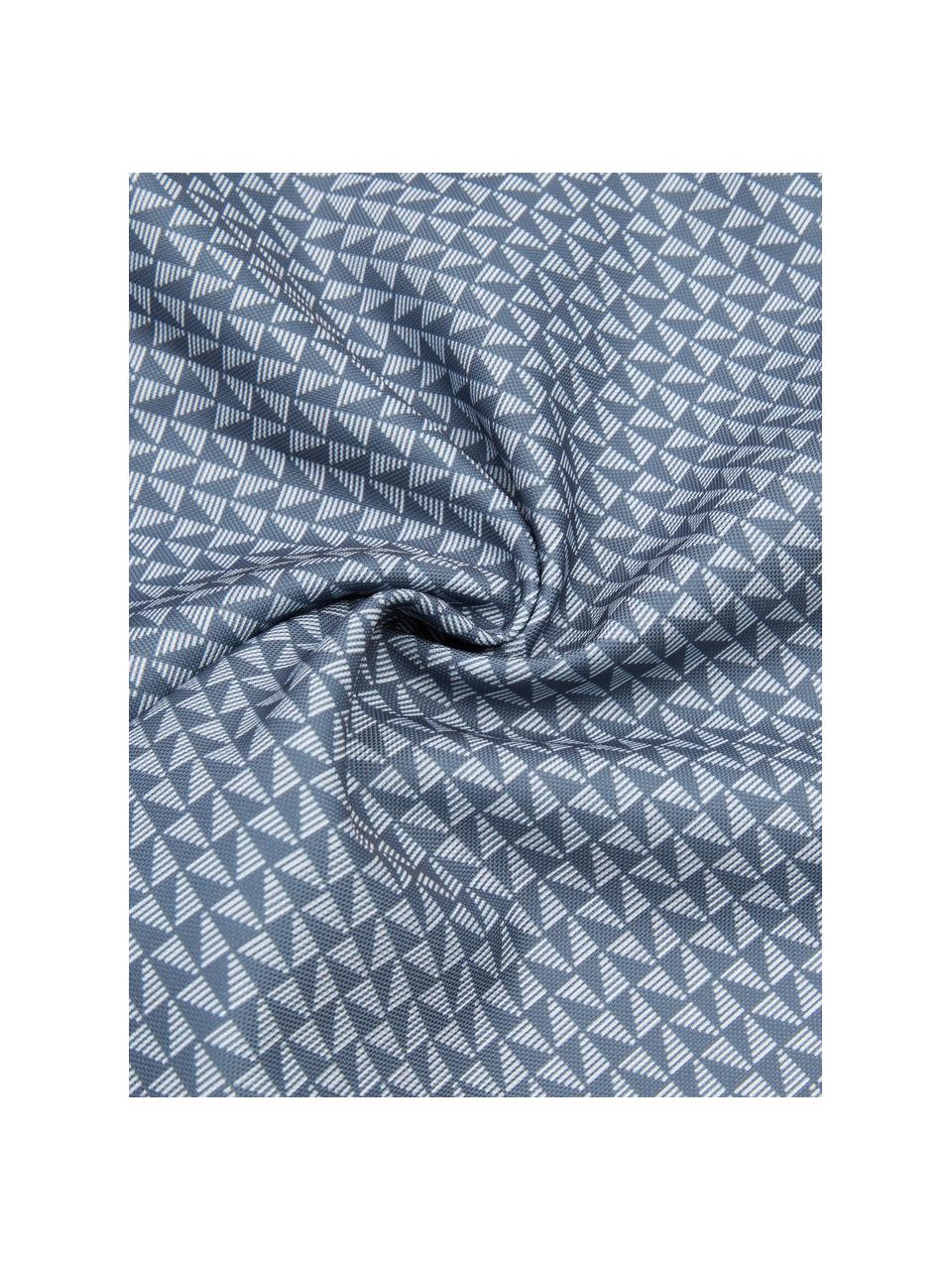 Gemustertes Outdoor-Kissen Rhombus, 100% Polyester, Dunkelgrau, Hellgrau, B 47 x L 47 cm