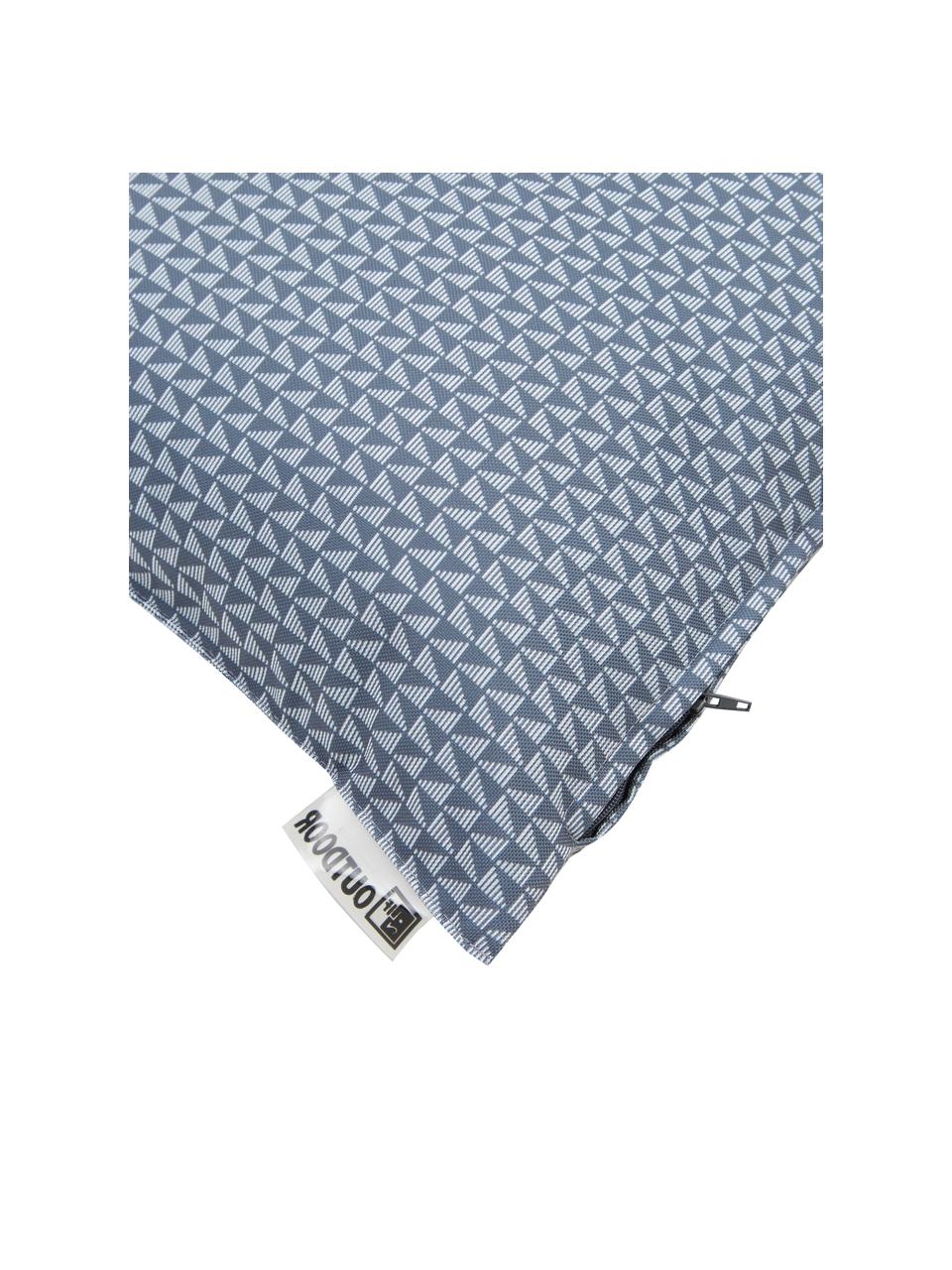 Vzorovaný venkovní polštář Rhombus, 100 % polyester, Tmavě šedá, světle šedá, Š 47 cm, D 47 cm