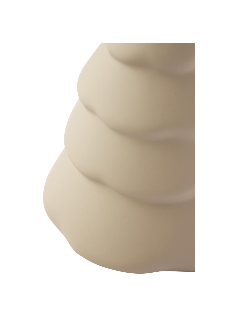 Dekoracja Snowy, Ceramika, Beżowy, matowy, Ø 17 cm