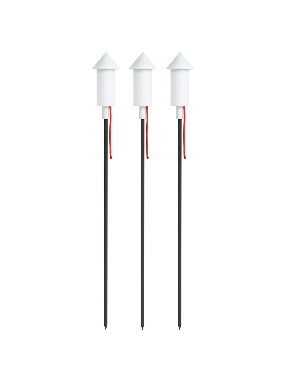 Lampade da terra a LED solari Prêt-à-racket 3 pz, Bianco, nero, rosso, Ø 13 x Alt. 125 cm